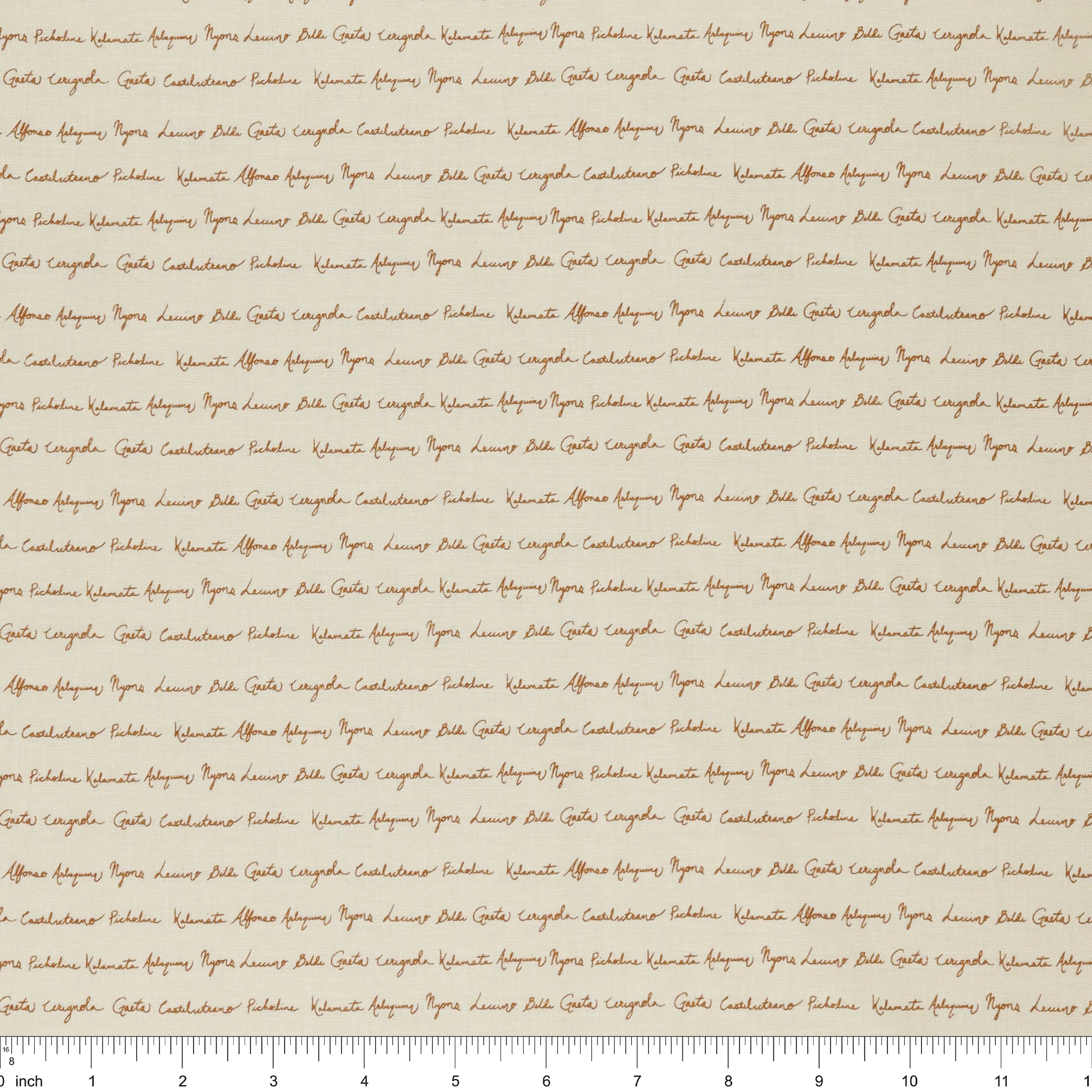 Olive Grove Fabric Collection - Script Ivory - Image 3