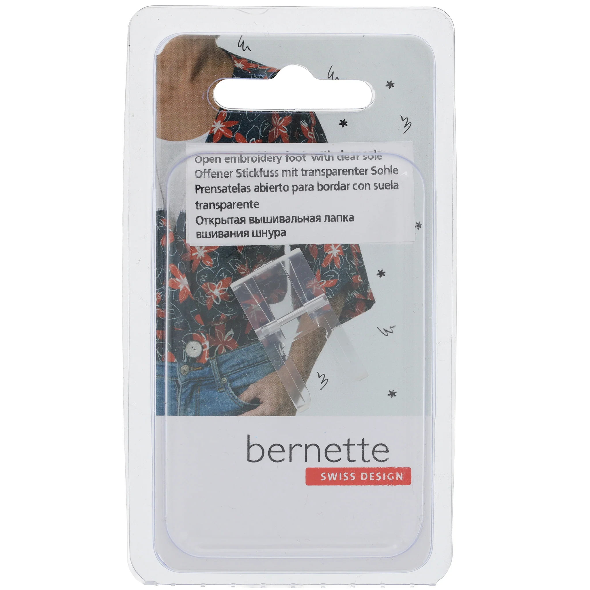 Open Embroidery Foot with Clear Sole, bernette #5020210302 - Image 2