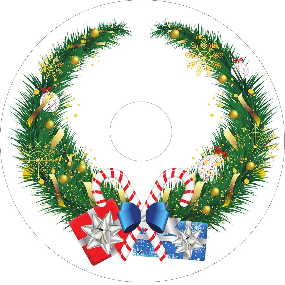 Open Wreath Tree Skirt Fabric Panel
