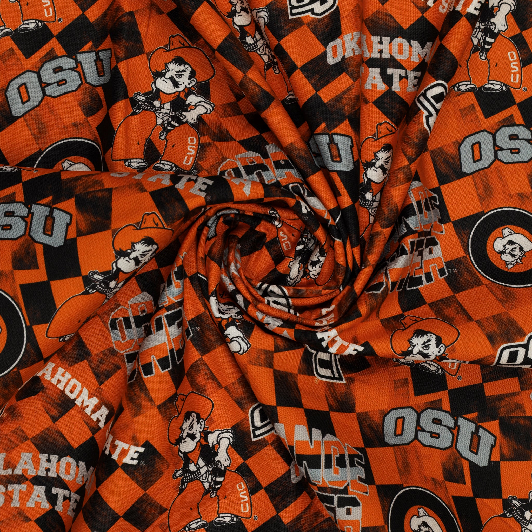 OSU Pistol Pete Allover Checker Fabric - Image 2