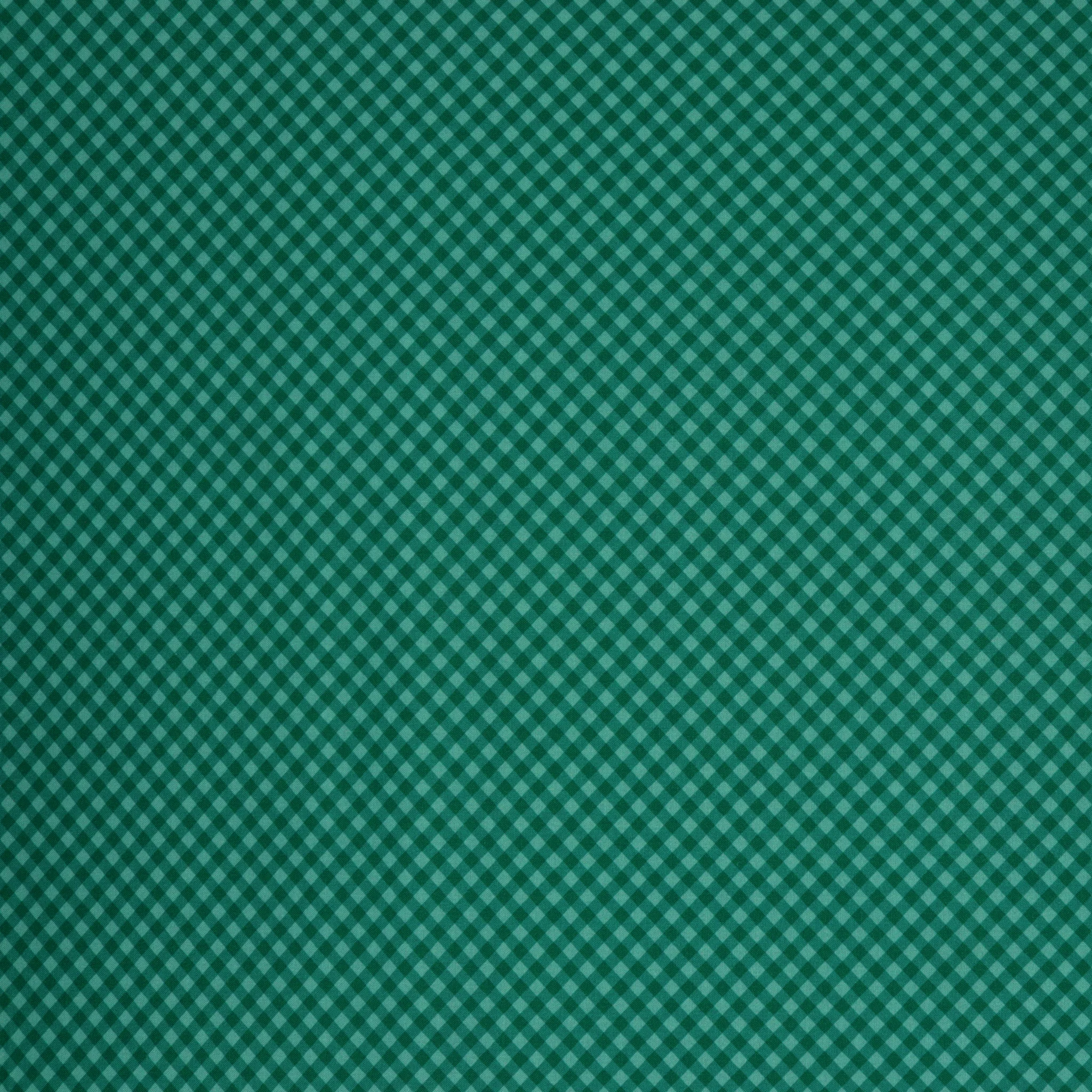 Owl Be Home For Christmas Fabric Collection - Jolly Bias Check Teal