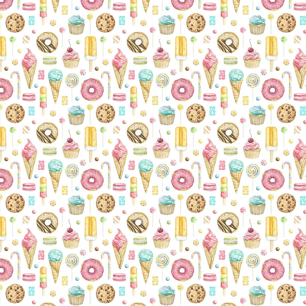 Packed All Things Sweet Fabric - White
