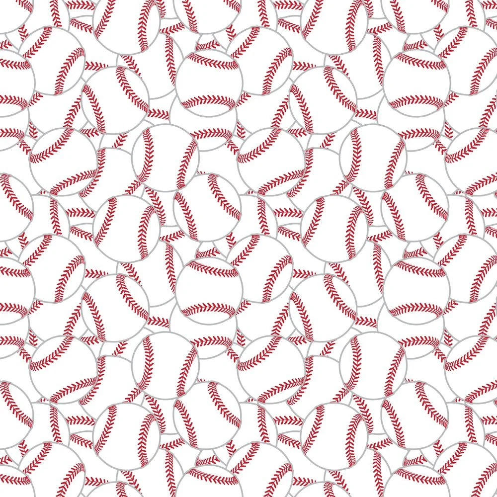 Packed Baseballs Fabric