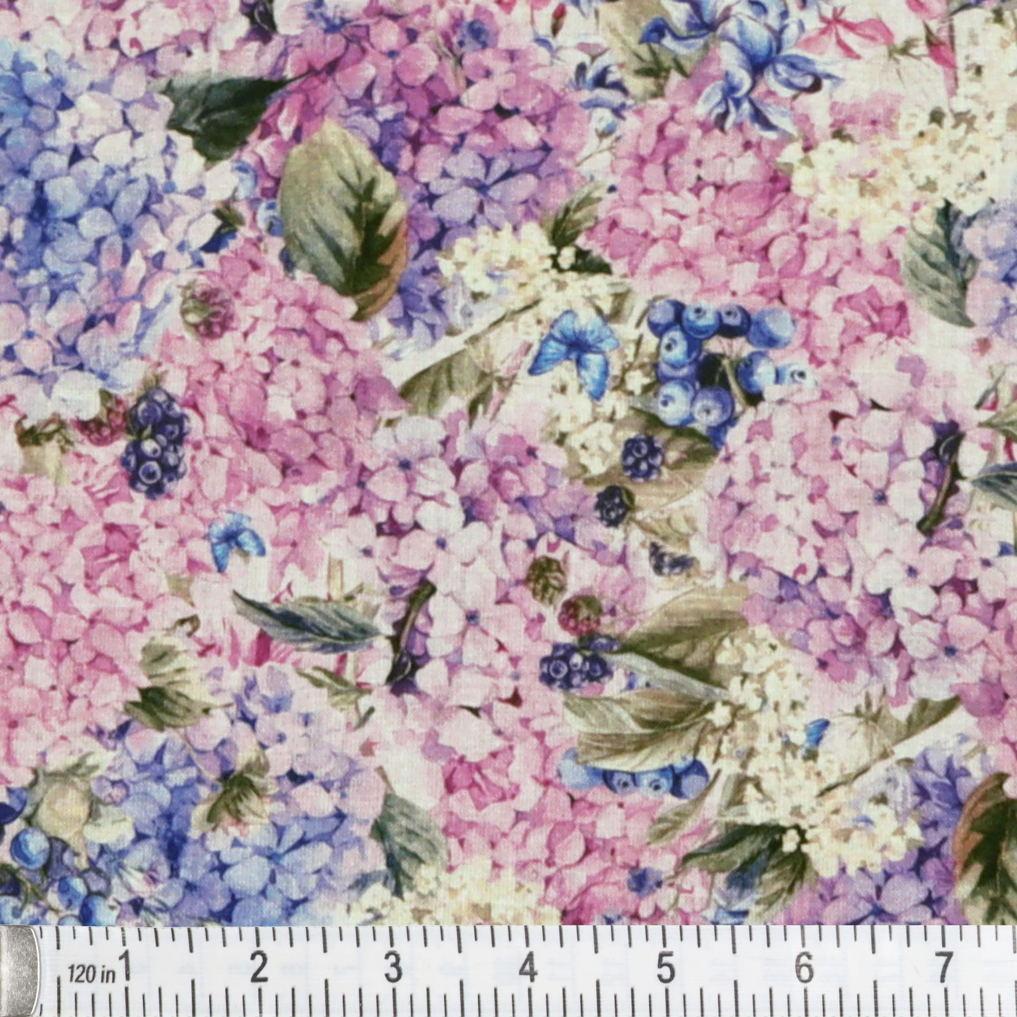 Packed Blooming Summer Hydrangeas Fabric - Image 2