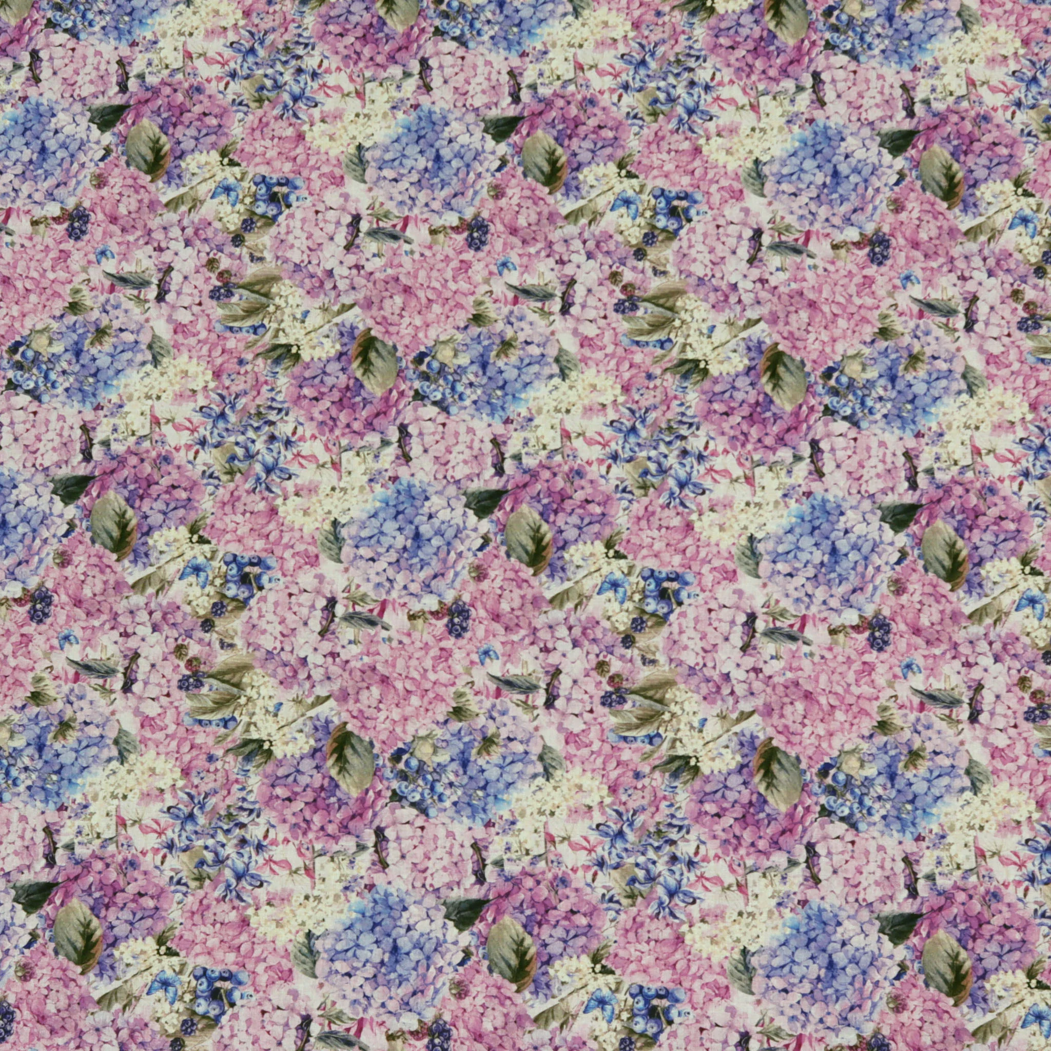 Packed Blooming Summer Hydrangeas Fabric - Image 3