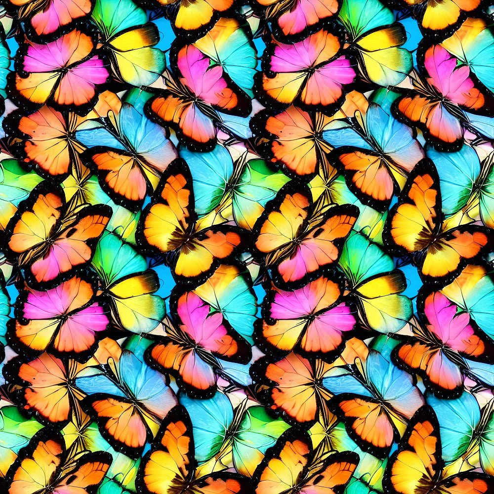 Packed Butterflies Fabric - Multi