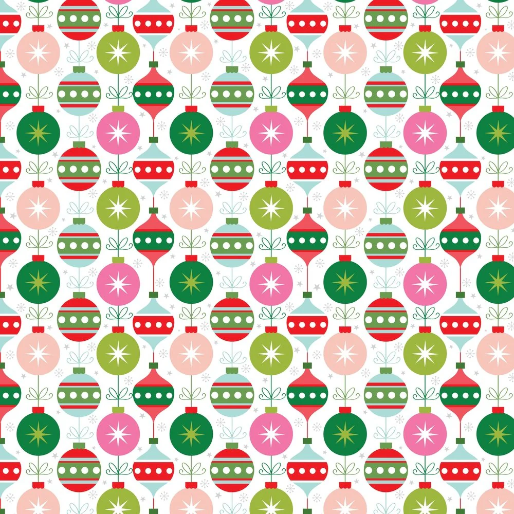 Packed Christmas Ornament Fabric - Multi