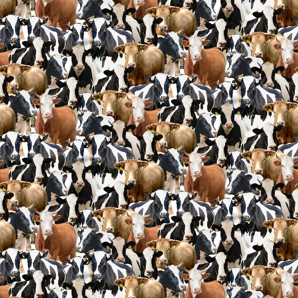 Packed Cows Fabric