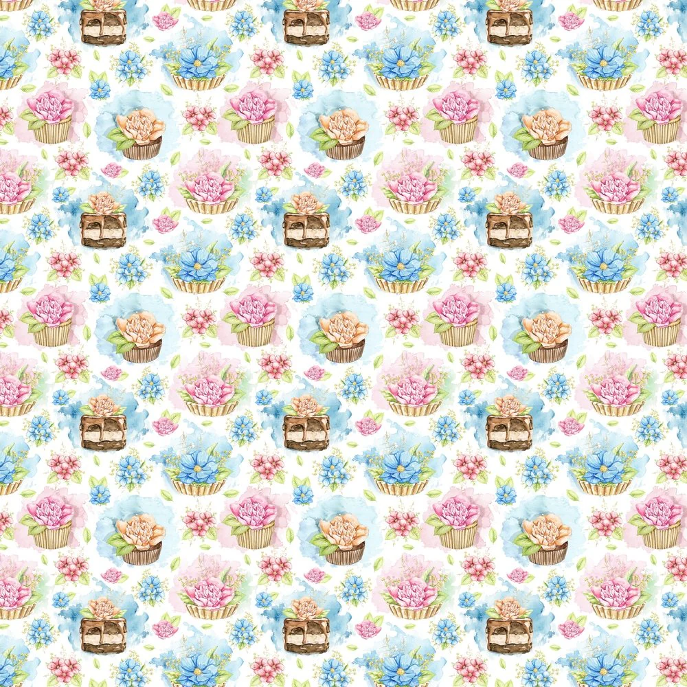 Packed Decorative Cakes & Cupcakes Fabric - Multi
