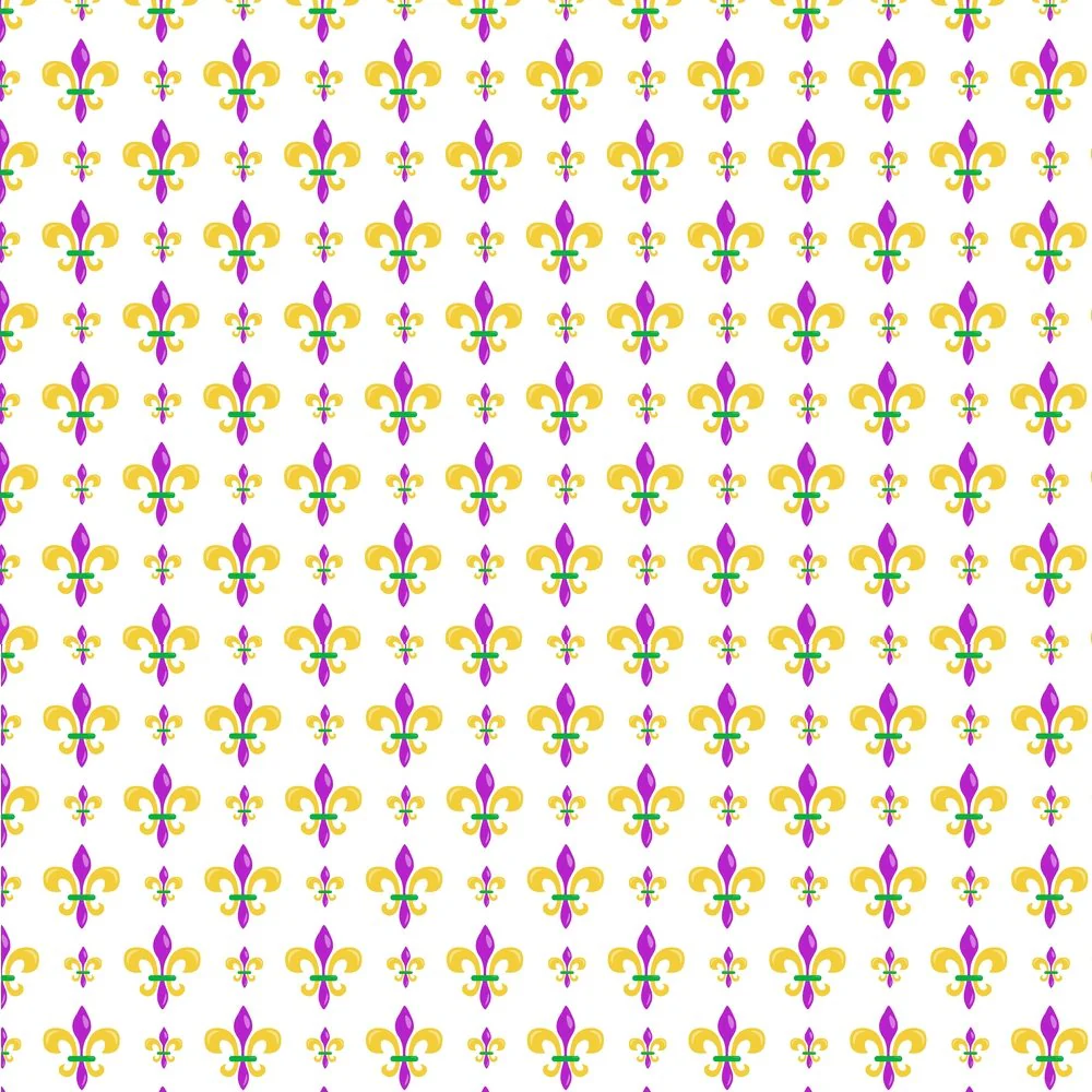Packed Fleur-de-lis Fabric
