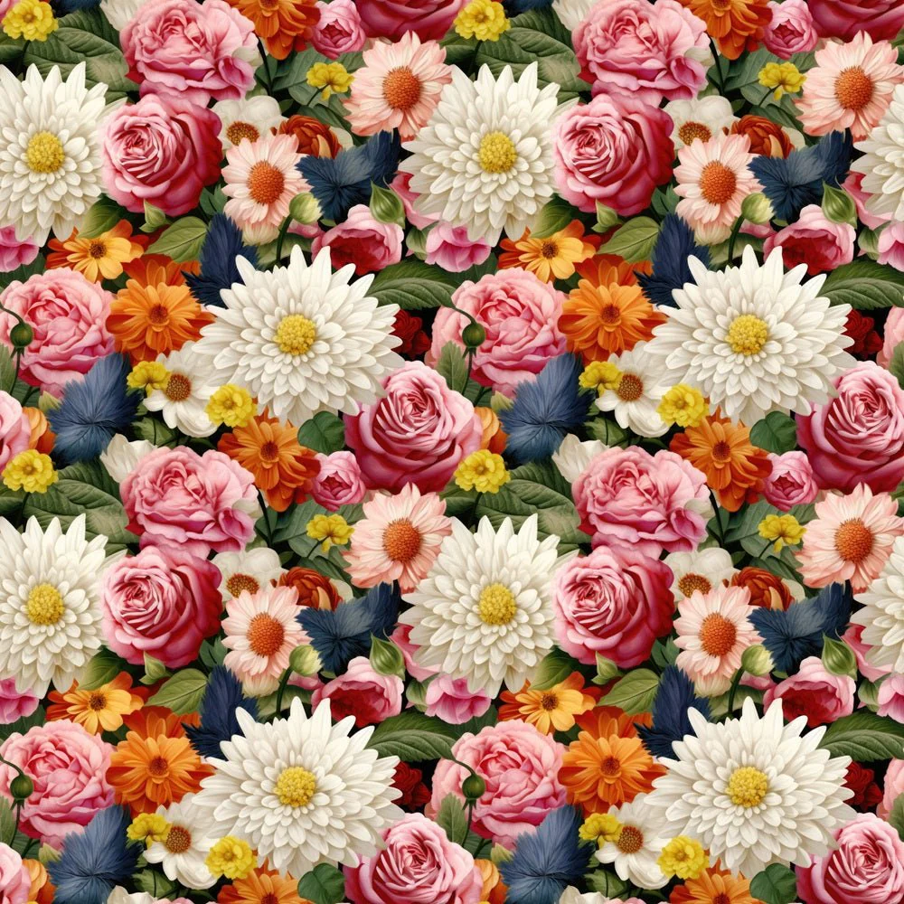Packed Flower Garden Fabric