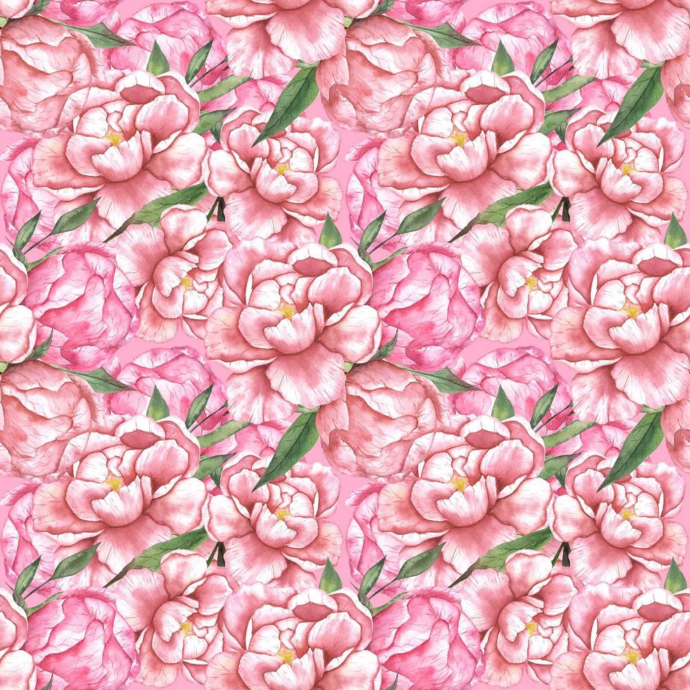Packed Flowers Peonies Fabric