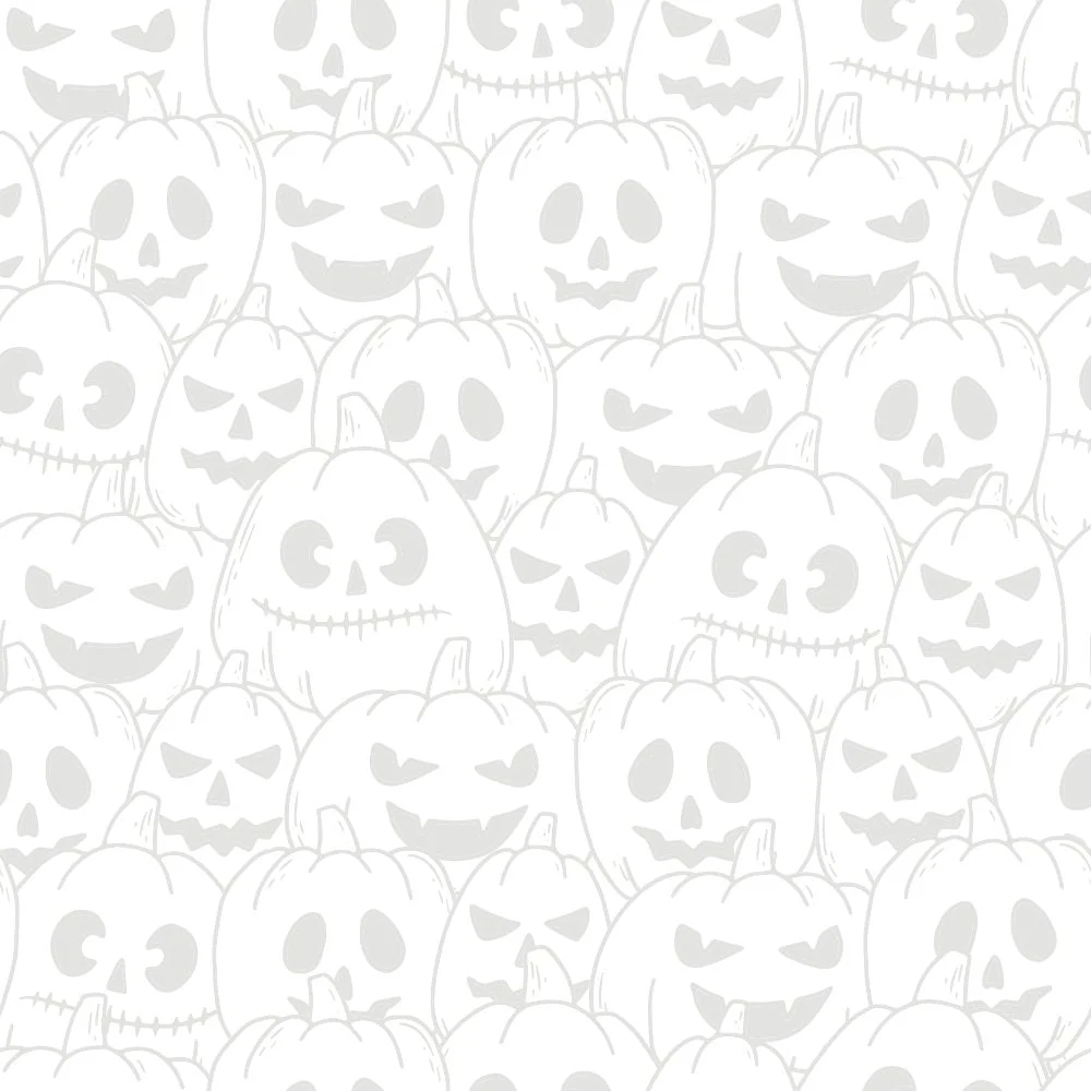 Packed Halloween Carved Pumpkins Tone on Tone Fabric - Image 2
