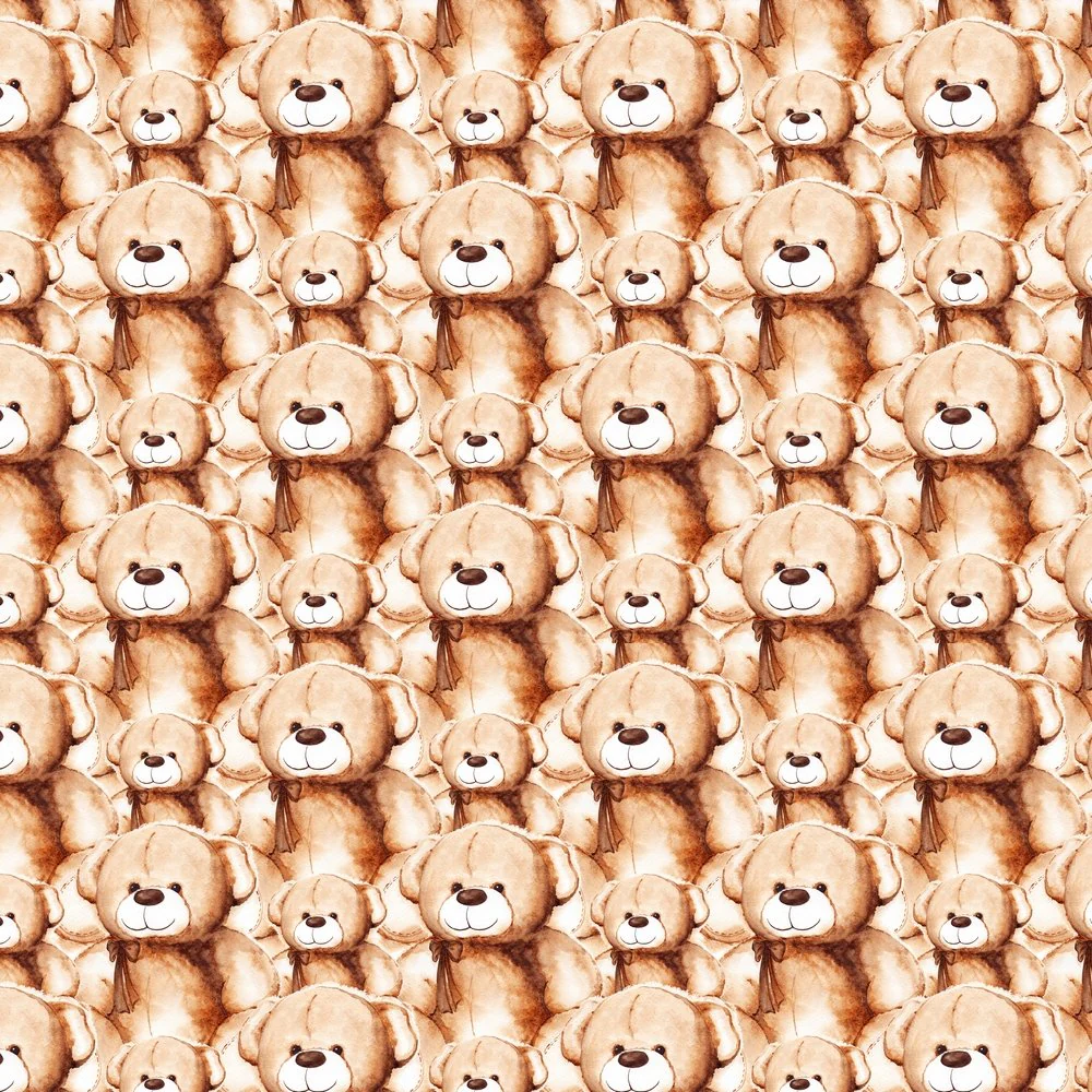 Packed Lovely Teddy Bear Fabric