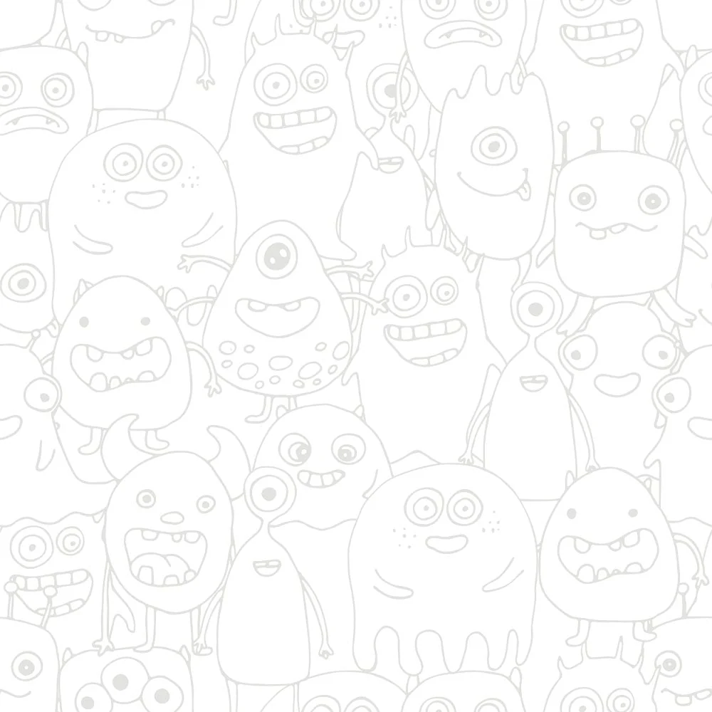 Packed Monster Doodles Tone on Tone Fabric - Image 2