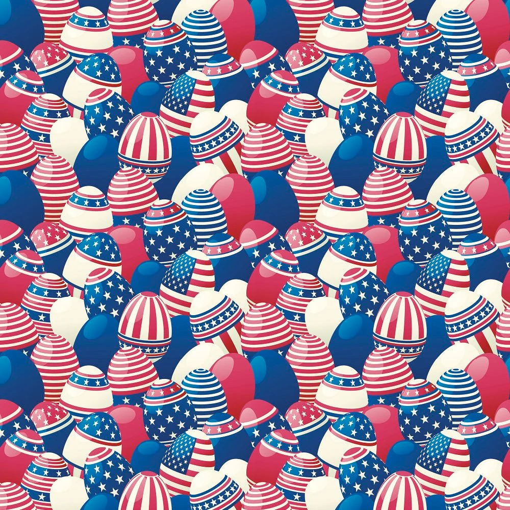 Packed Patriotic Eggs Fabric