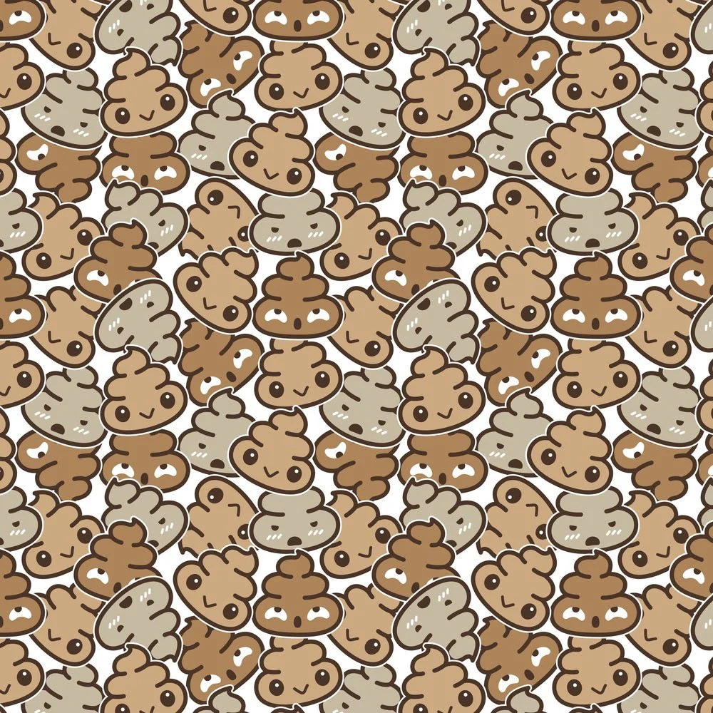 Packed Poop Emojis Fabric