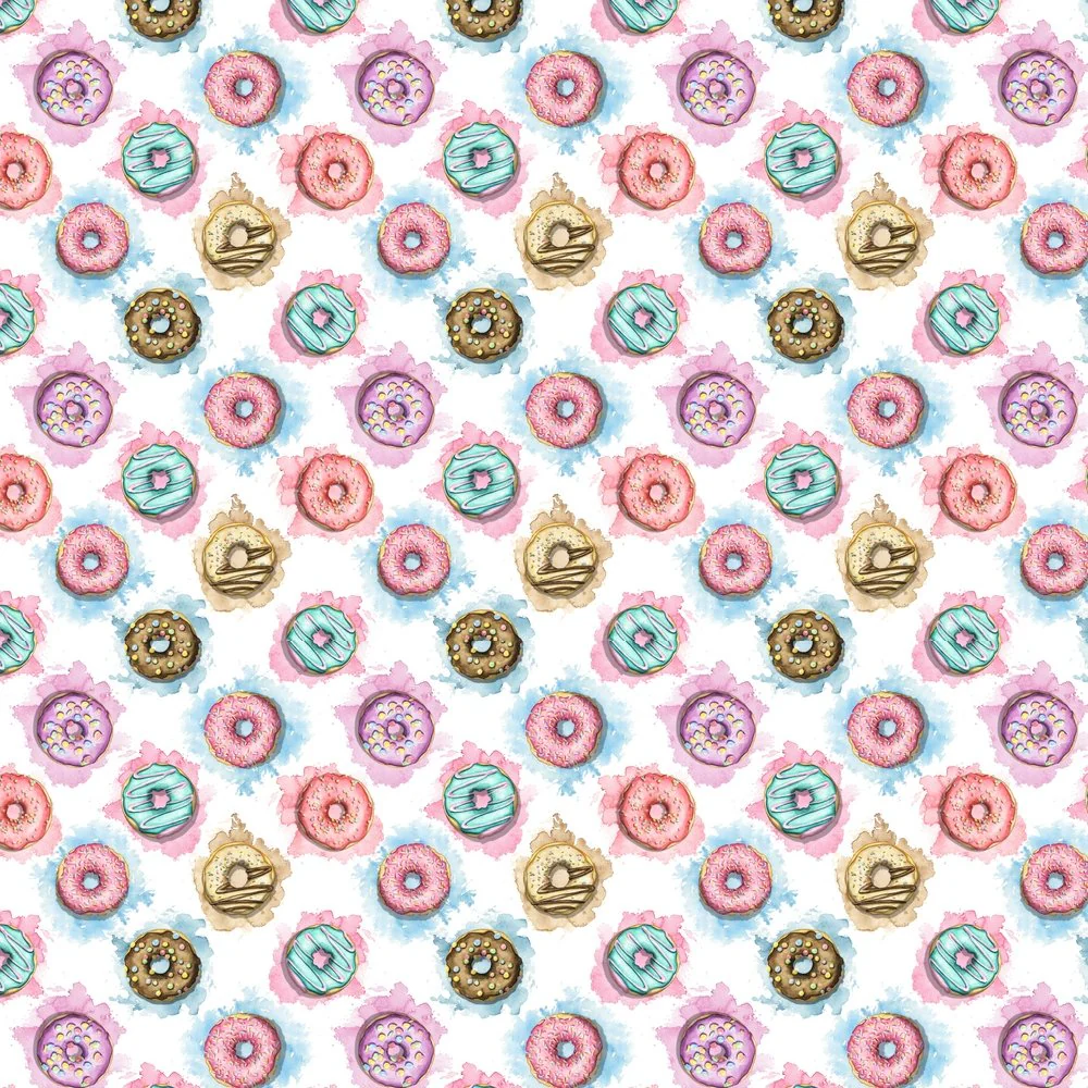 Packed Sprinkled Doughnuts Fabric - Multi