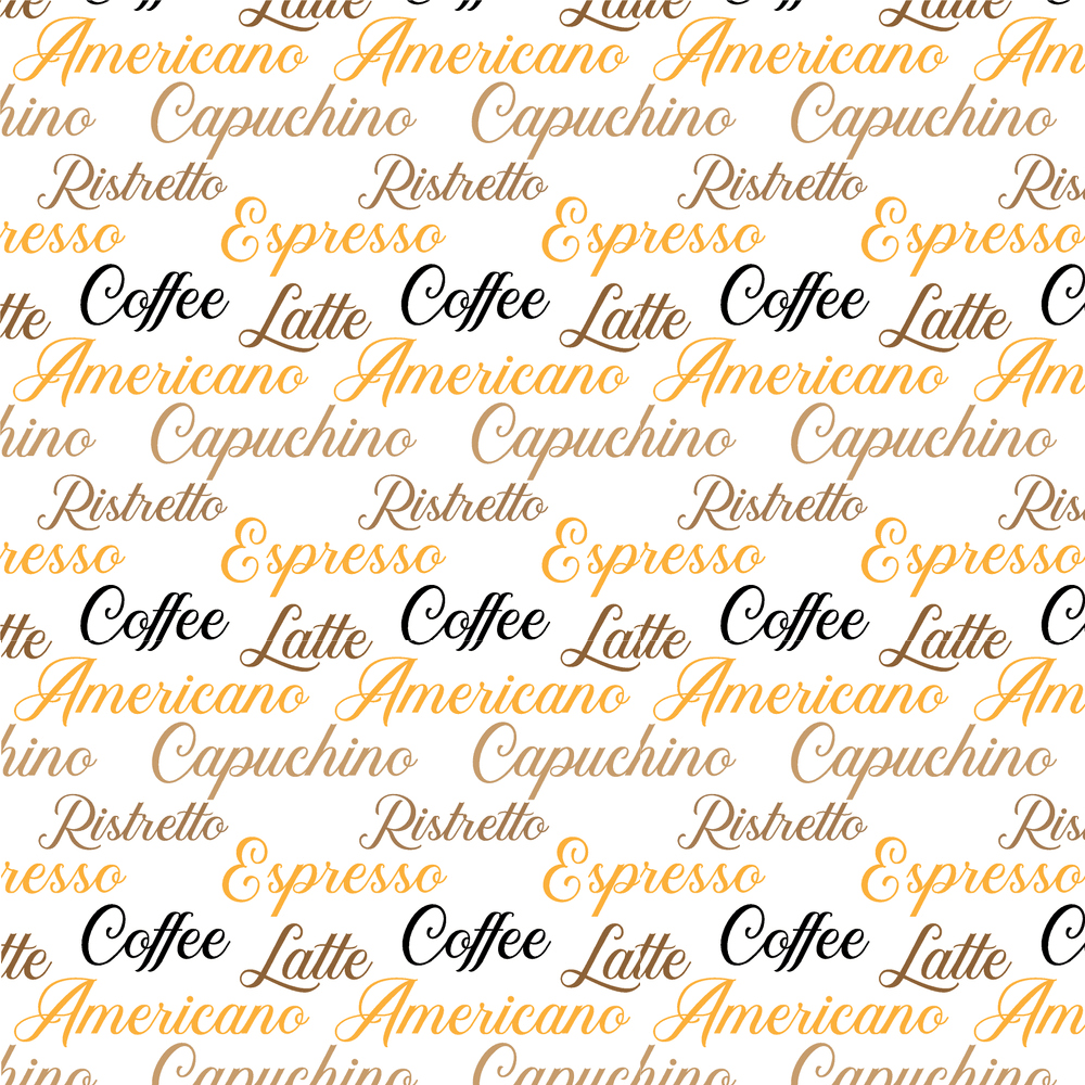 Packed Types Of Coffee Fabric - Variation 2