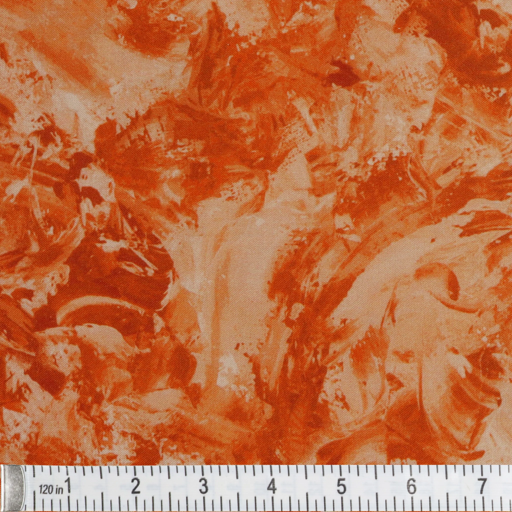 Paint Splash 108" Quilt Backing - Orange - Image 3