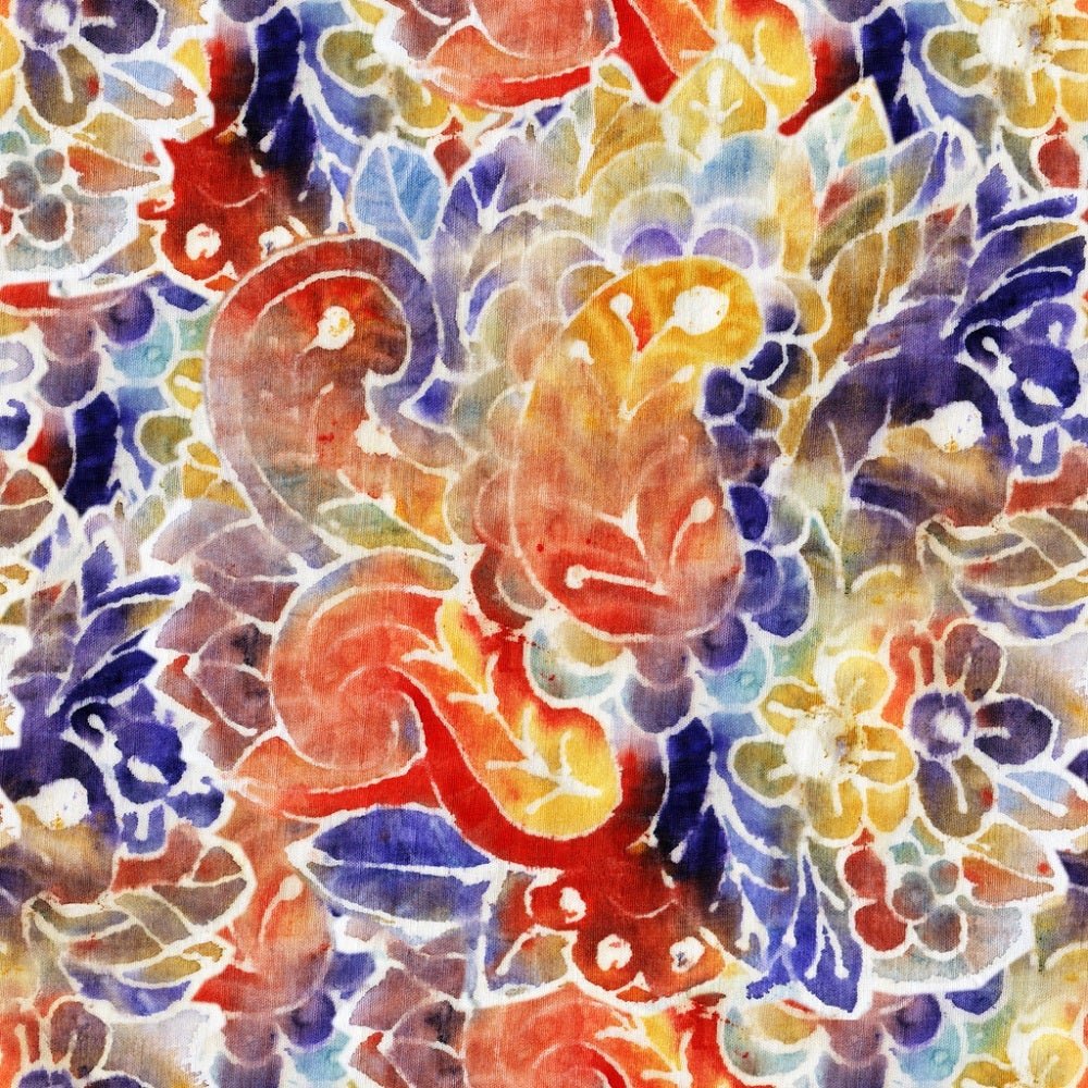 Paisley Batik Texture Pattern Fabric