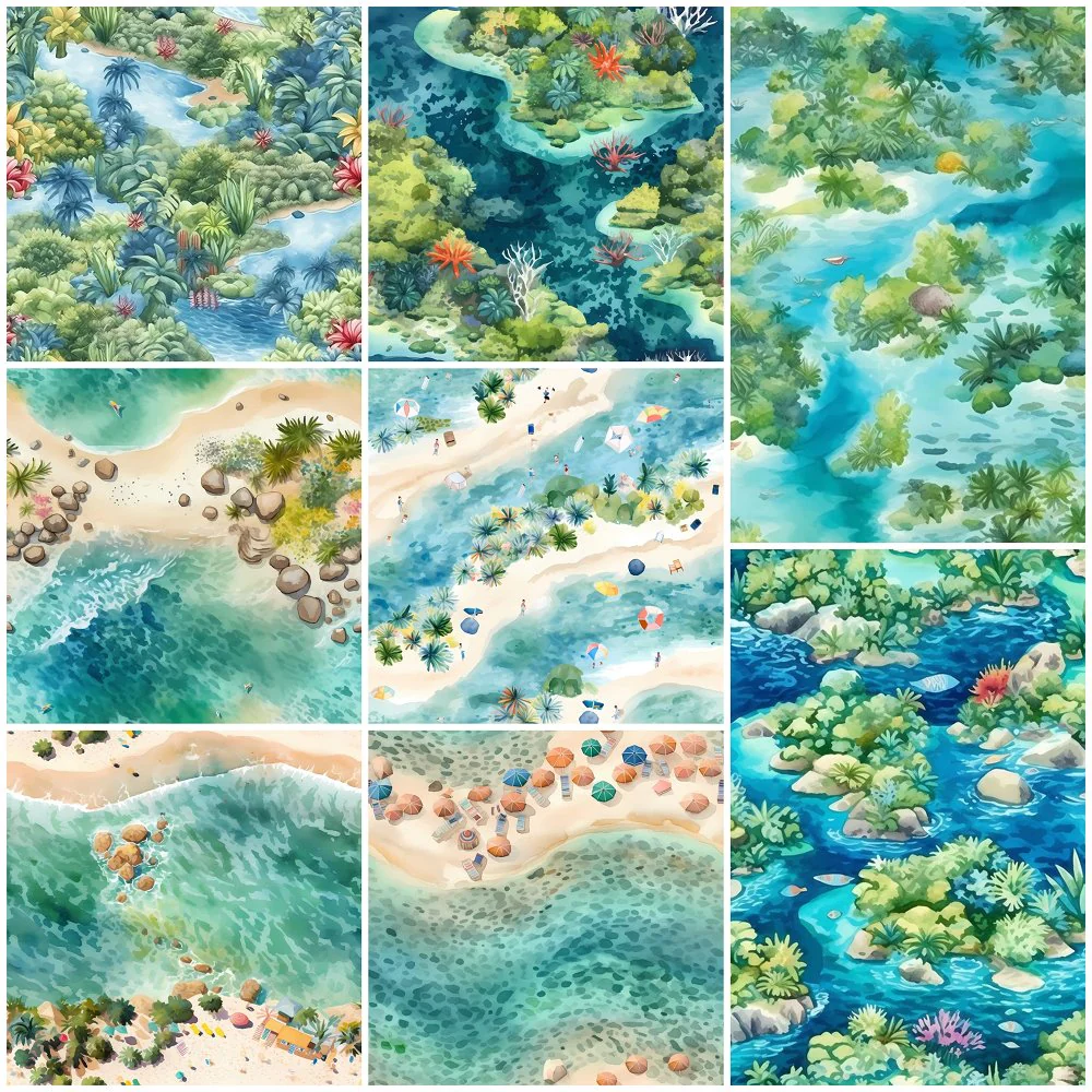 Paradise Beach Fat Quarter Bundle - 8 Pieces