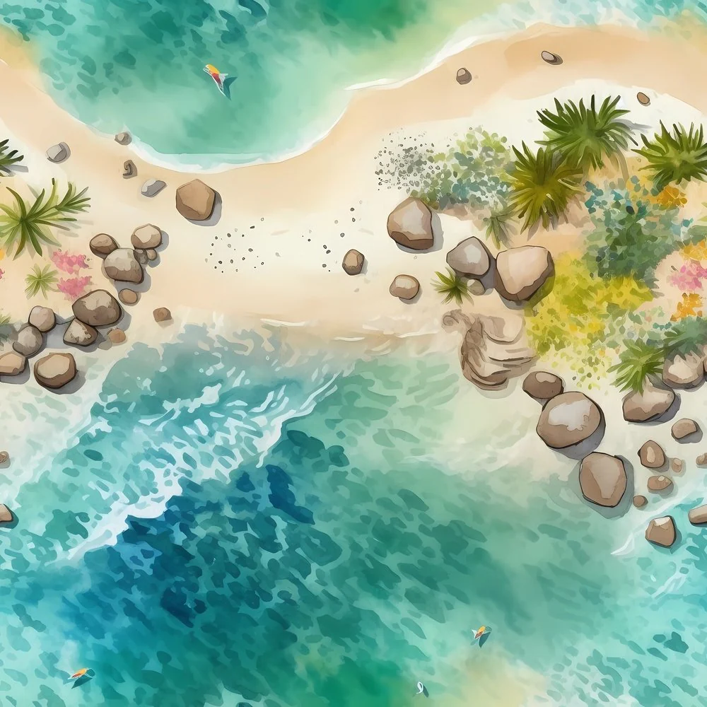 Paradise Beach Pattern #1 Fabric