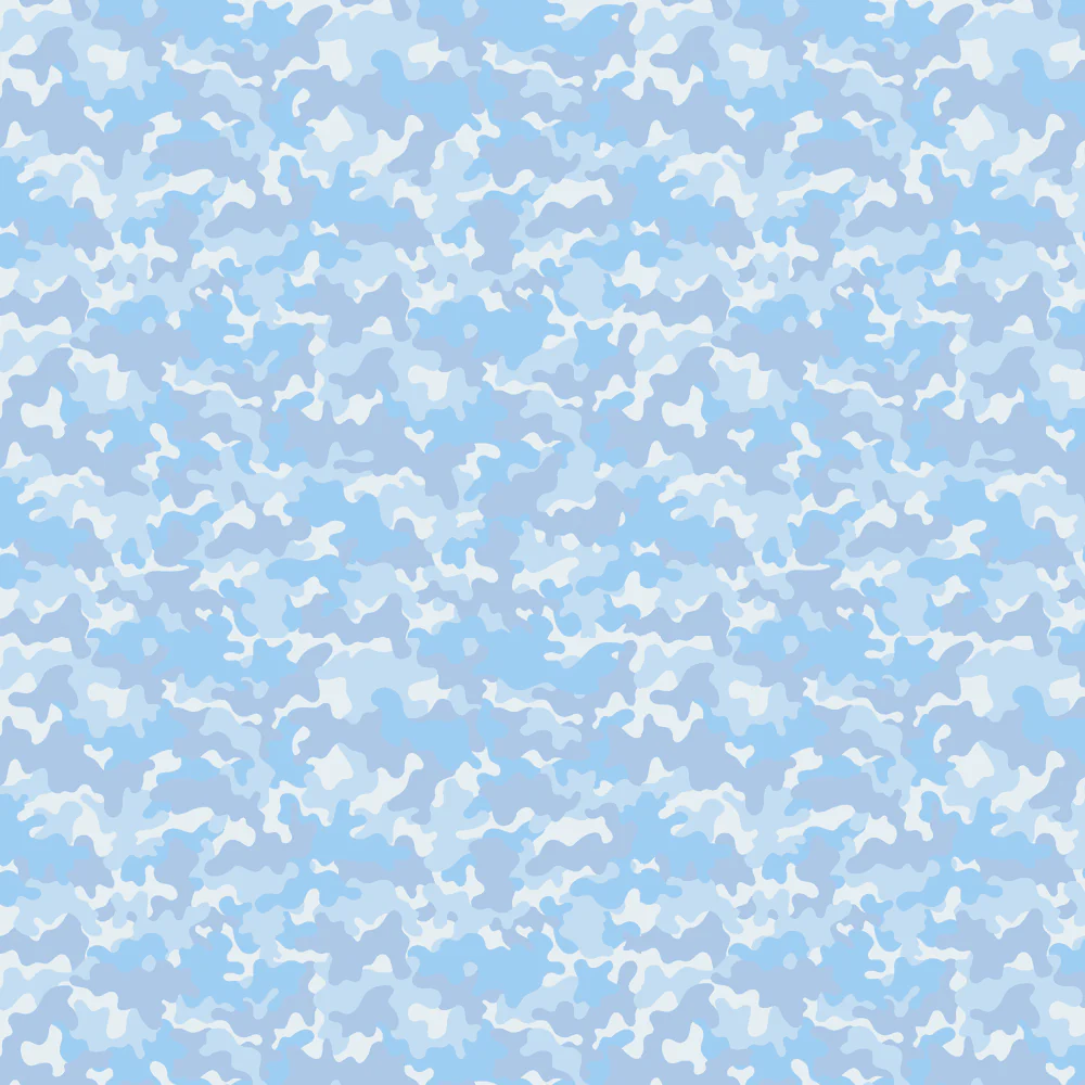 Pastel Camouflage Fabric - Light Blue