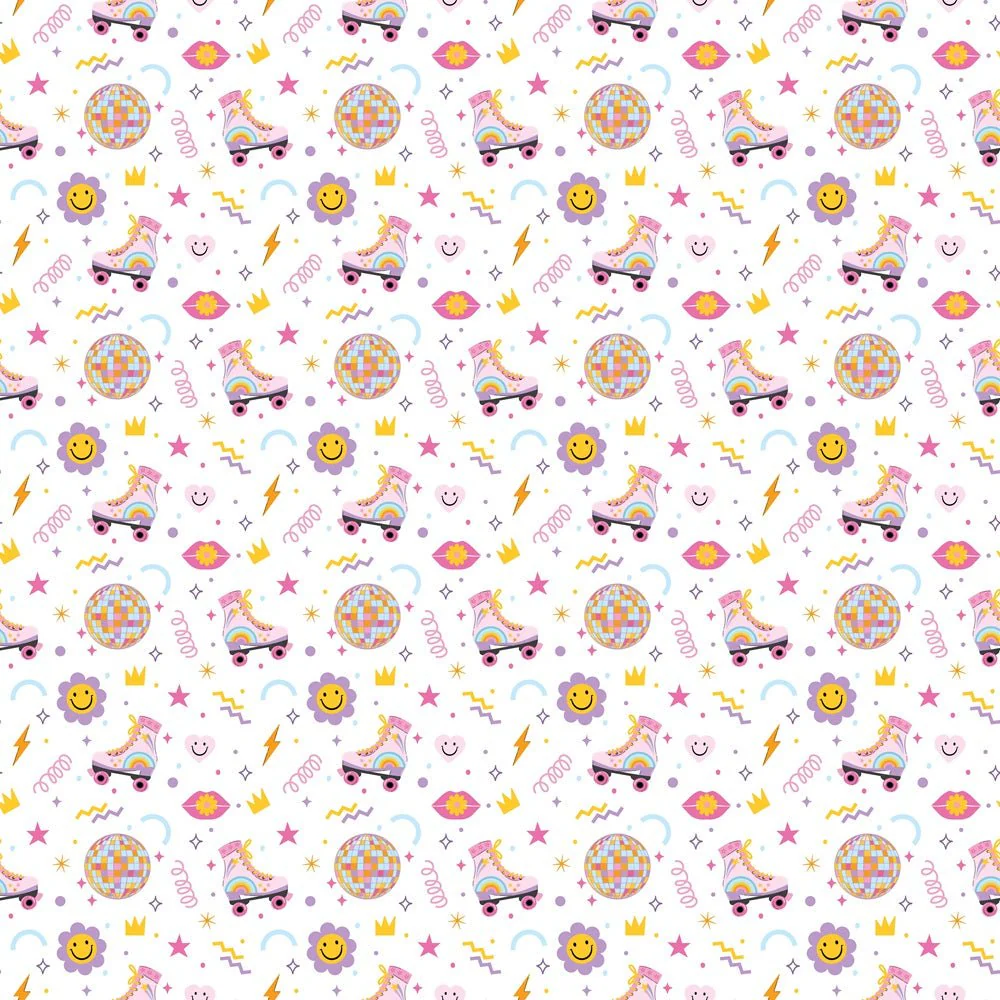 Pastel Disco Elements Fabric