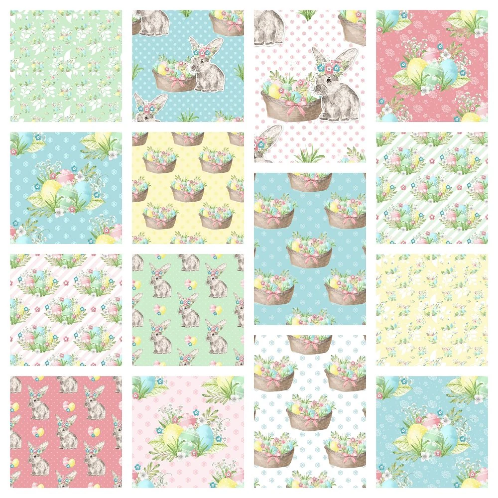 Pastel Easter Day Fabric Collection - 1/2 Yard Bundle