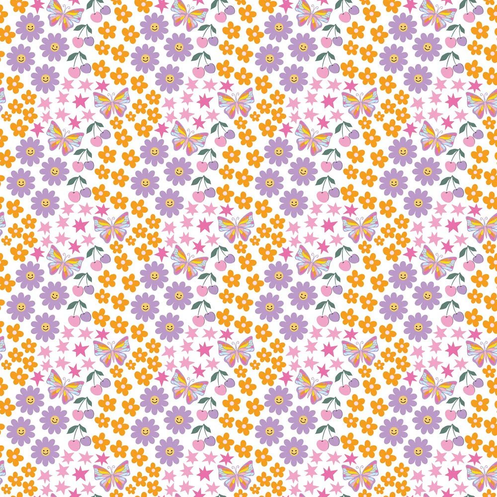 Pastel Spring Elements Fabric