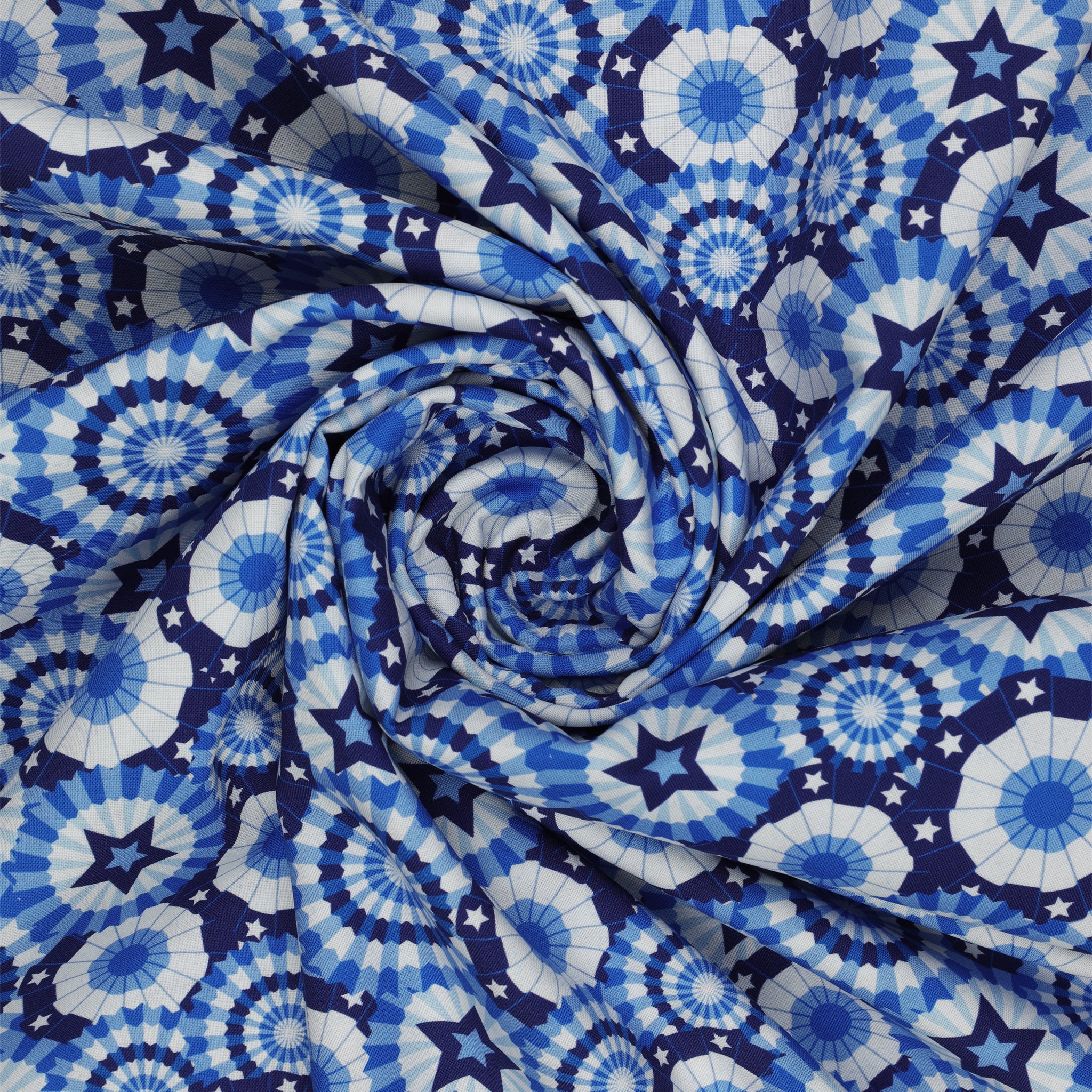 Patriotic 108" Wide Quilt Backing - Blue - Image 2