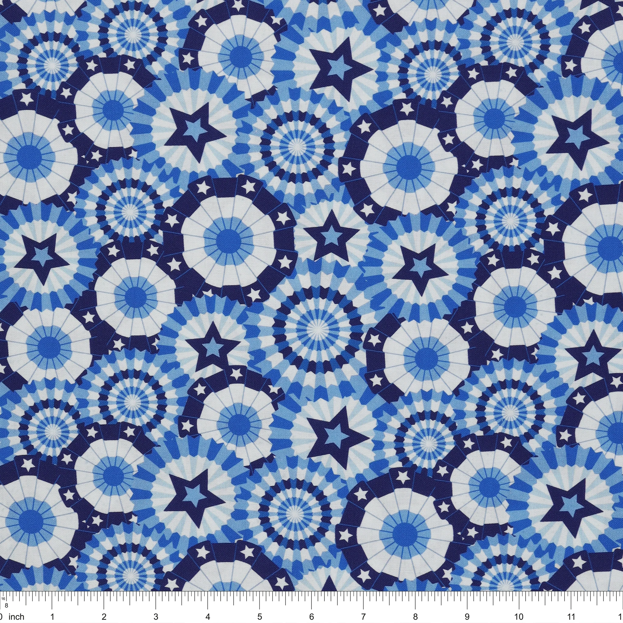 Patriotic 108" Wide Quilt Backing - Blue - Image 3