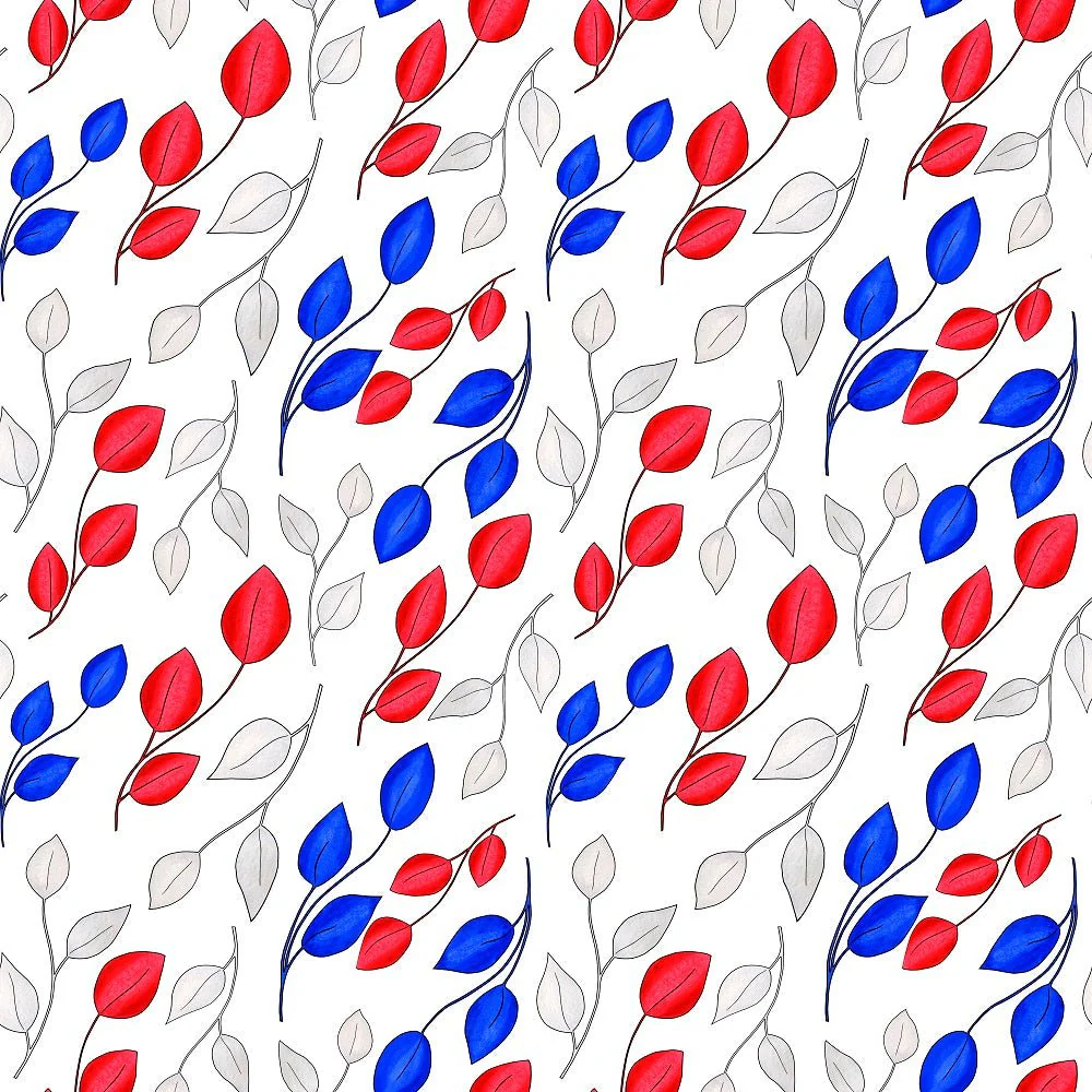 Patriotic Branches Fabric