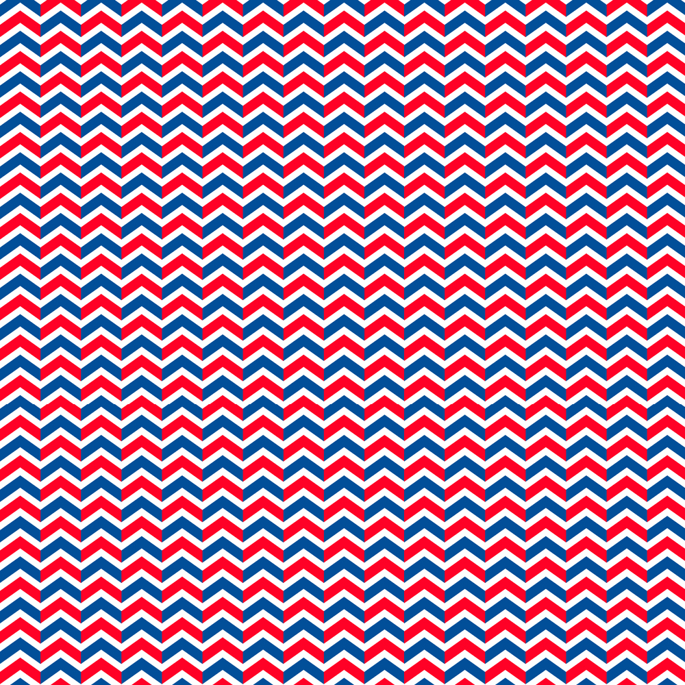 Patriotic Chevron Fabric - Multi
