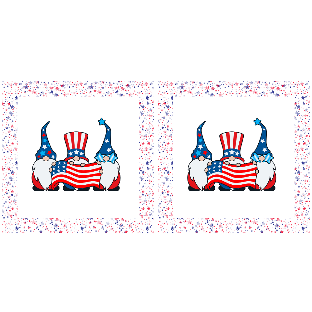 Patriotic Gnomes With Flag Pillow Panels - Image 2