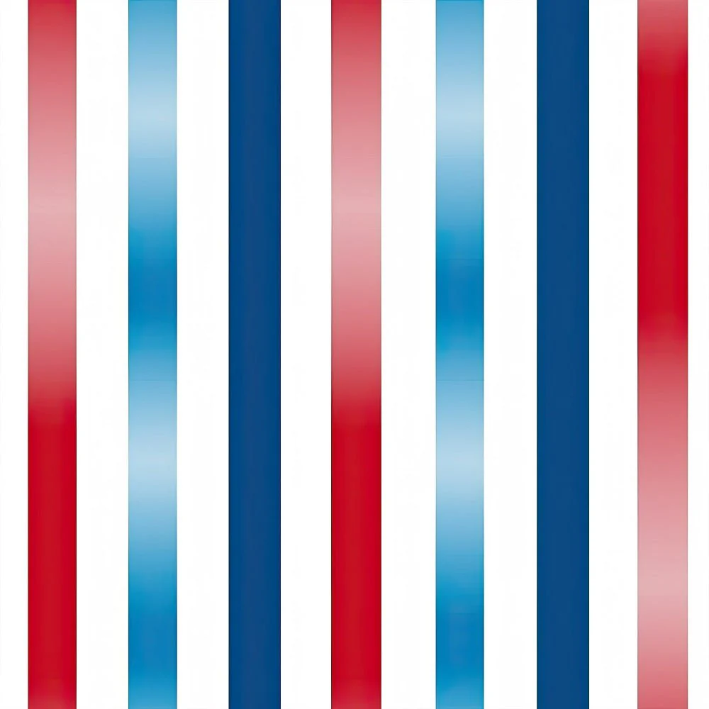 Patriotic Lines with Glare Effect Fabric