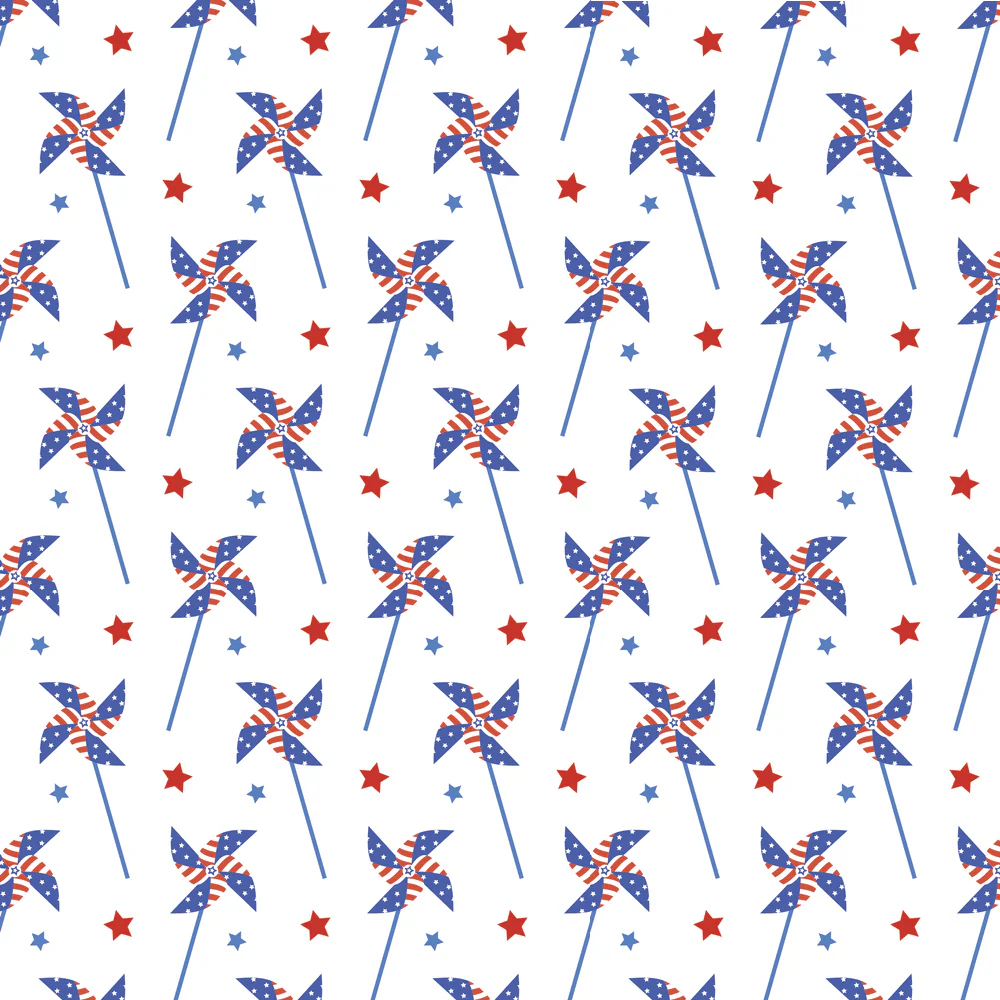 Patriotic Pinwheel Fabric - Multi
