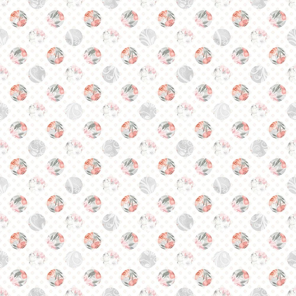 Patterned Dots Fabric - Grey