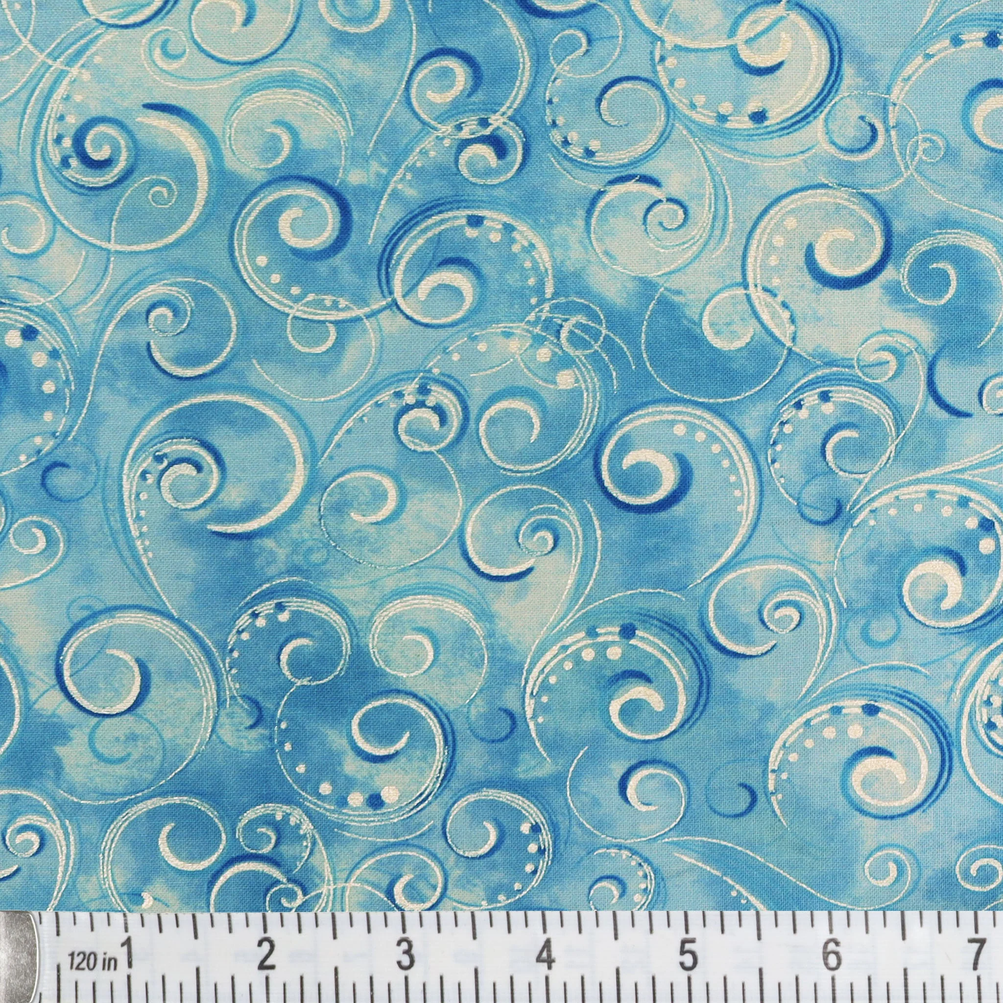 Pearl Splendor Fabric Collection - Cornflower Blue - Image 2