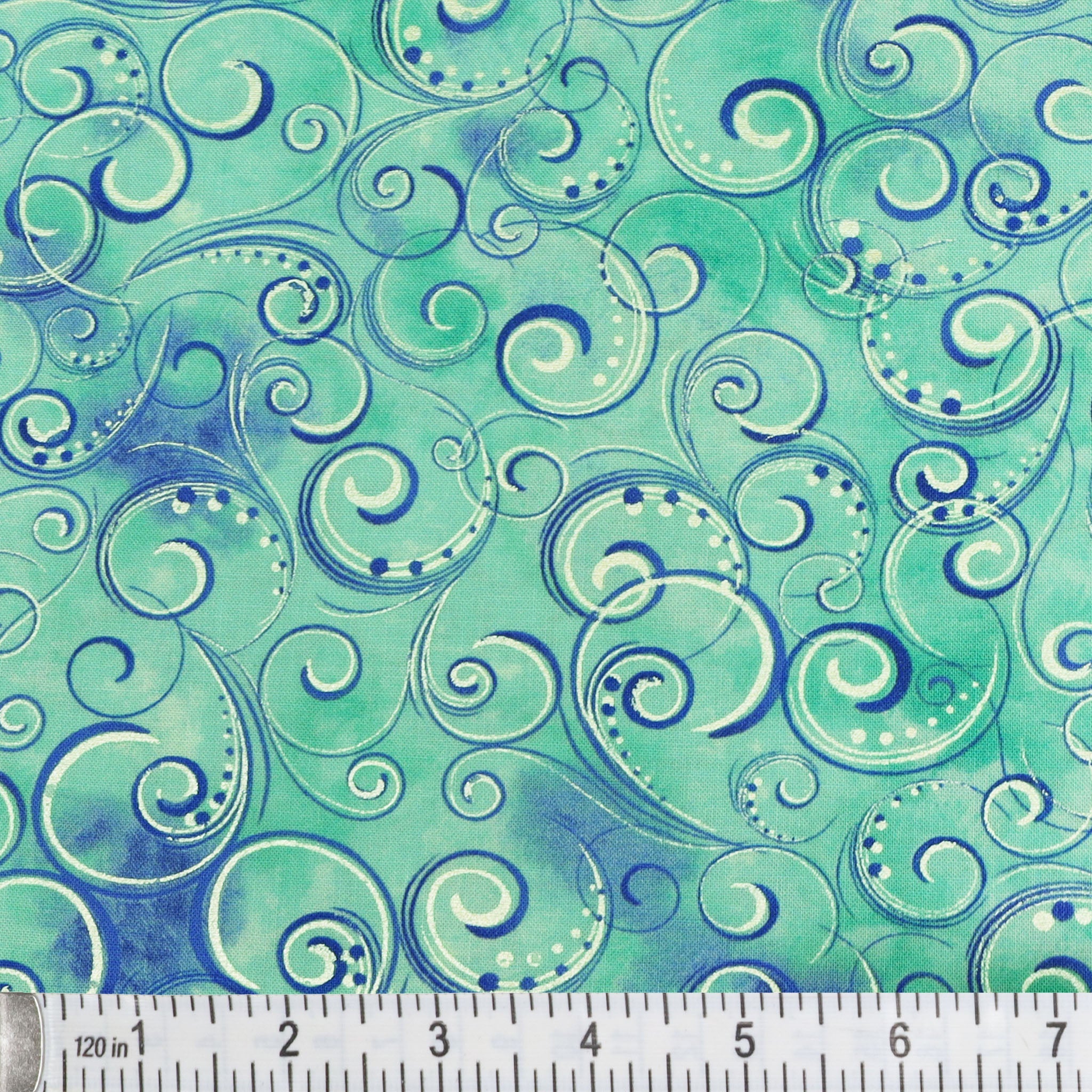 Pearl Splendor Fabric Collection - Peri/Turquoise - Image 2