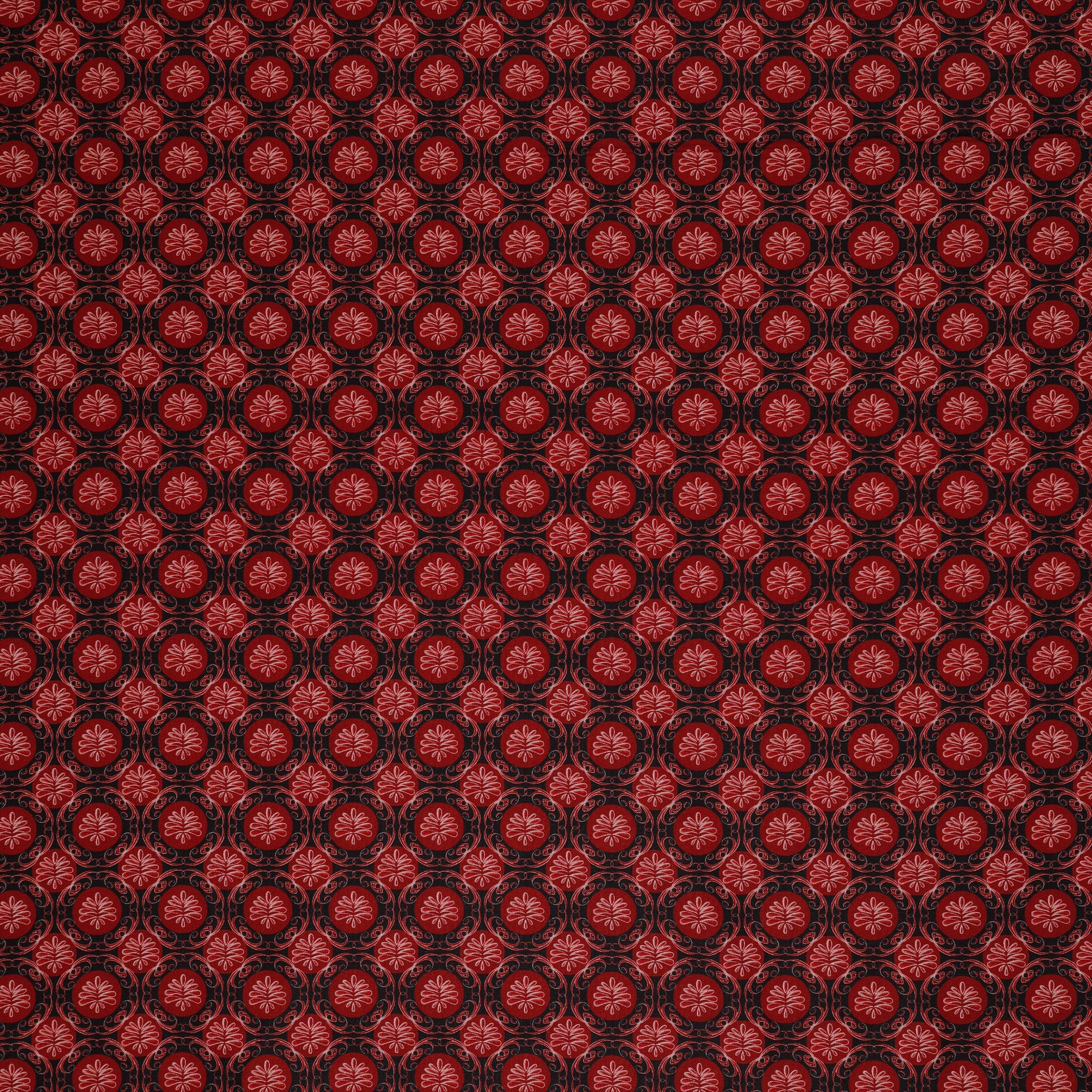 Perfect Brew Fabric Collection - Medallion Geo Black/Red