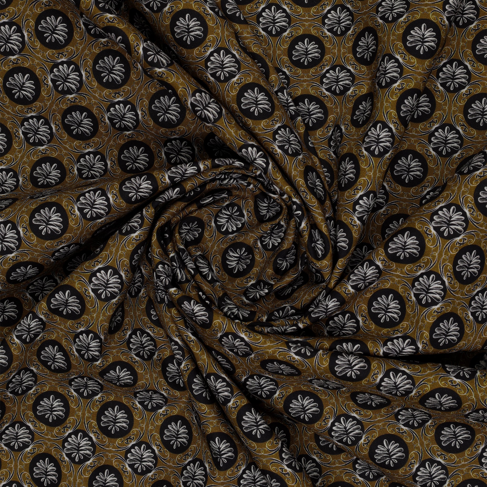 Perfect Brew Fabric Collection - Medallion Geo Brown/Black - Image 2