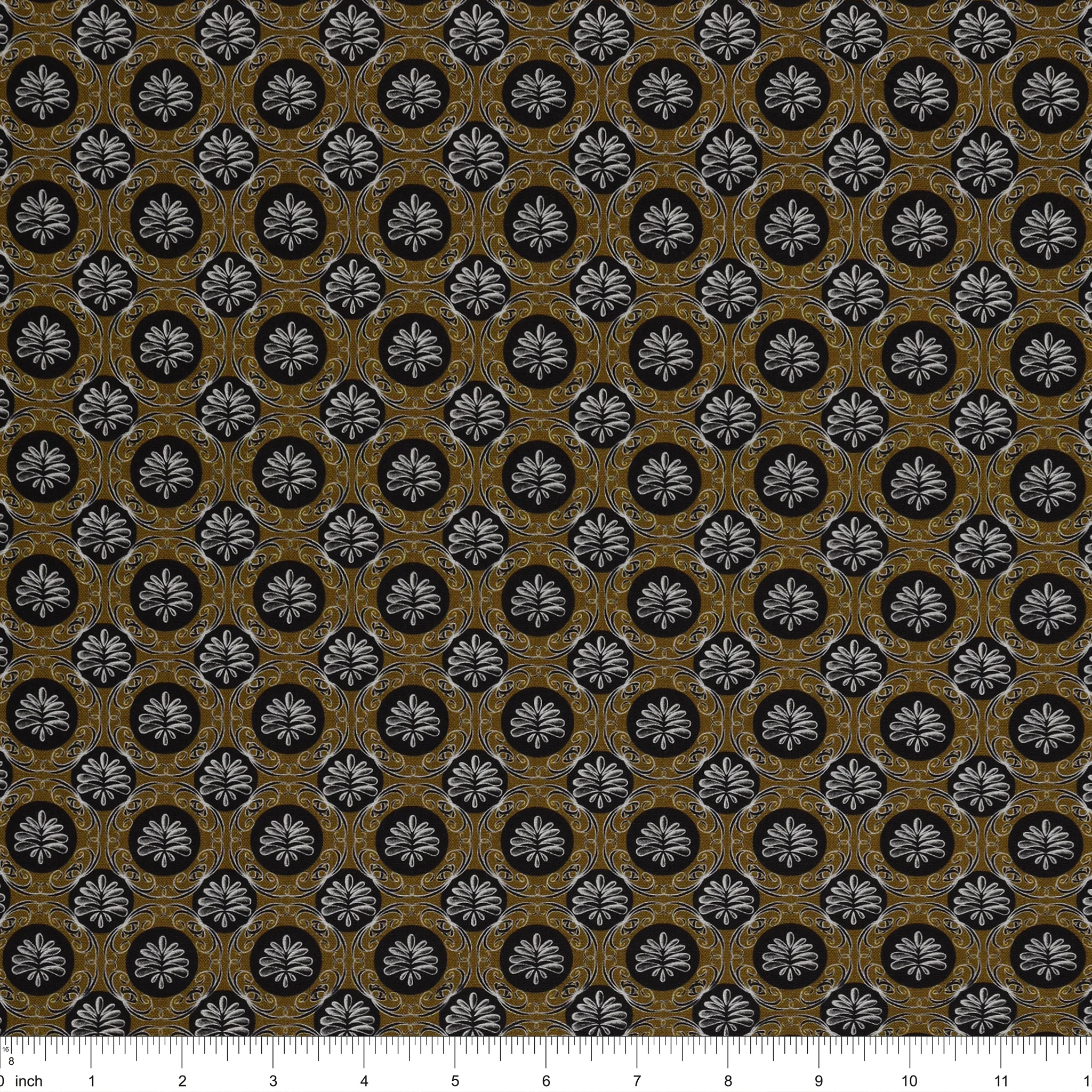 Perfect Brew Fabric Collection - Medallion Geo Brown/Black - Image 3
