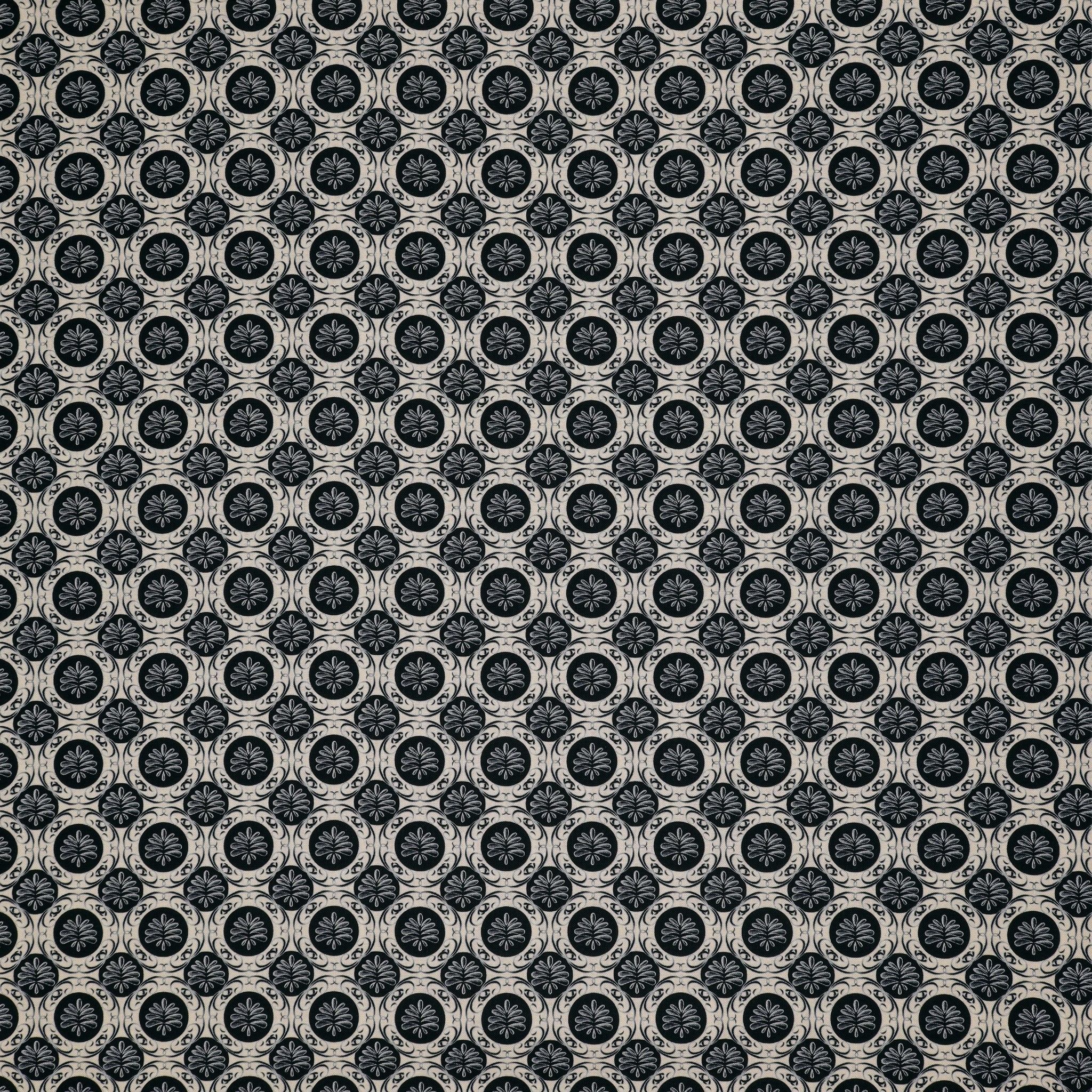 Perfect Brew Fabric Collection - Medallion Geo Cream/Black