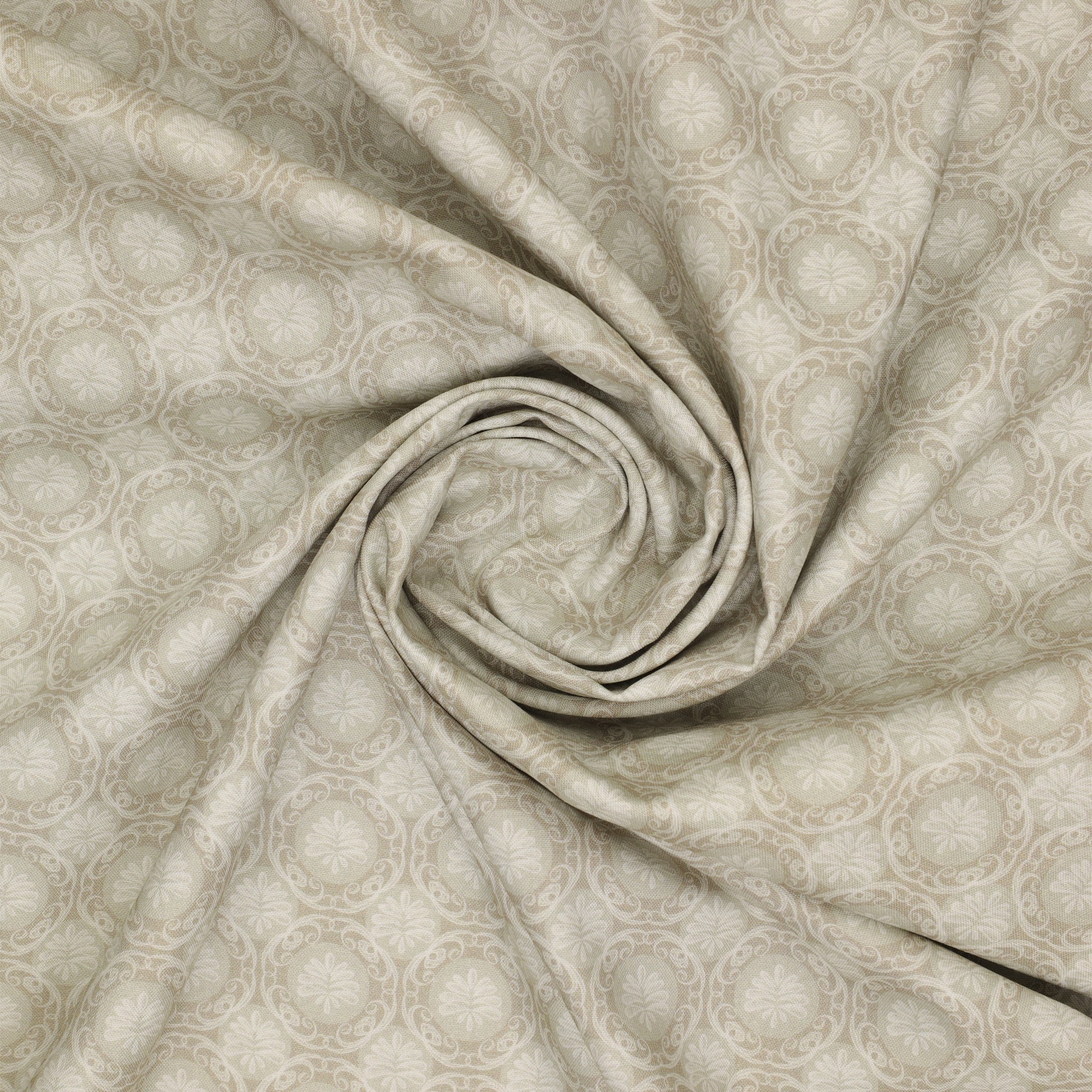 Perfect Brew Fabric Collection - Medallion Geo Ecru/Cream - Image 2