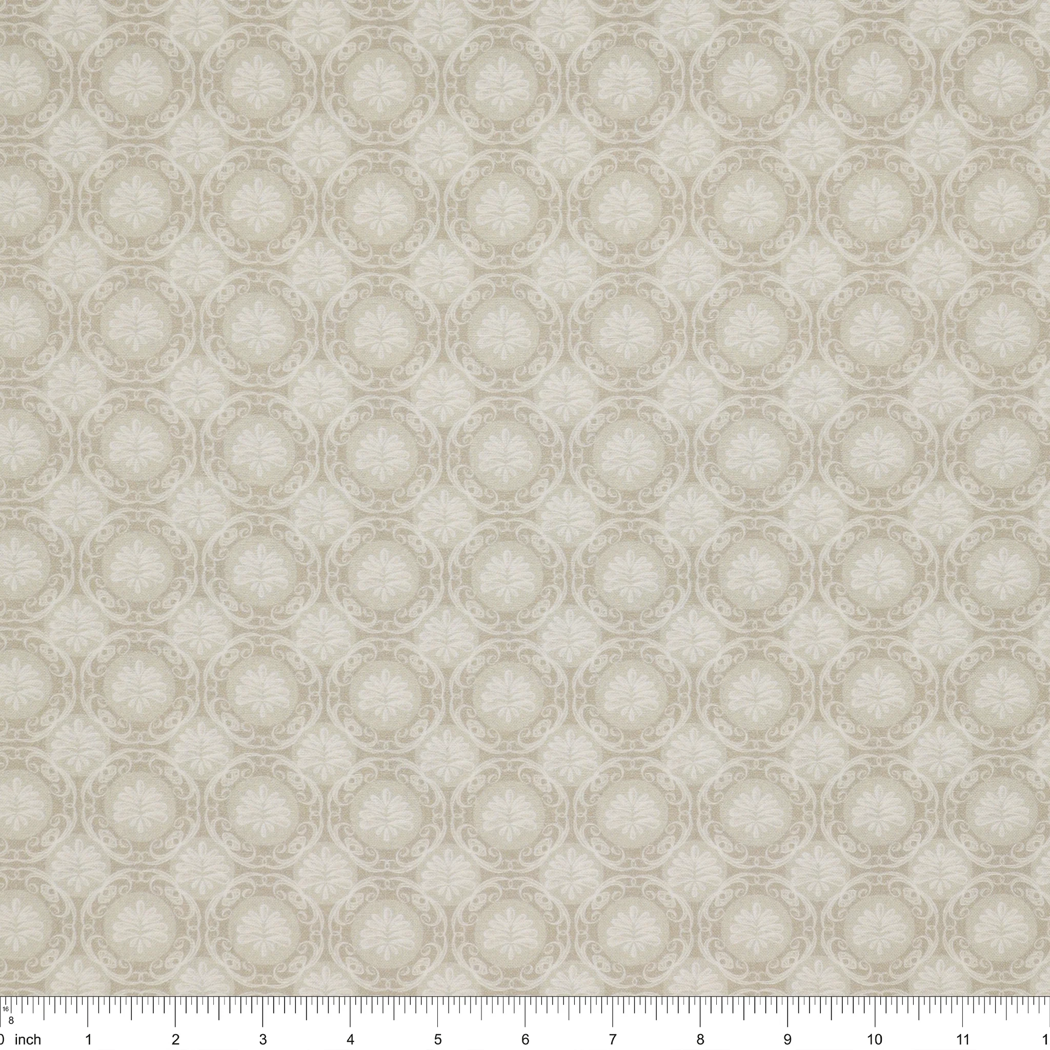 Perfect Brew Fabric Collection - Medallion Geo Ecru/Cream - Image 3