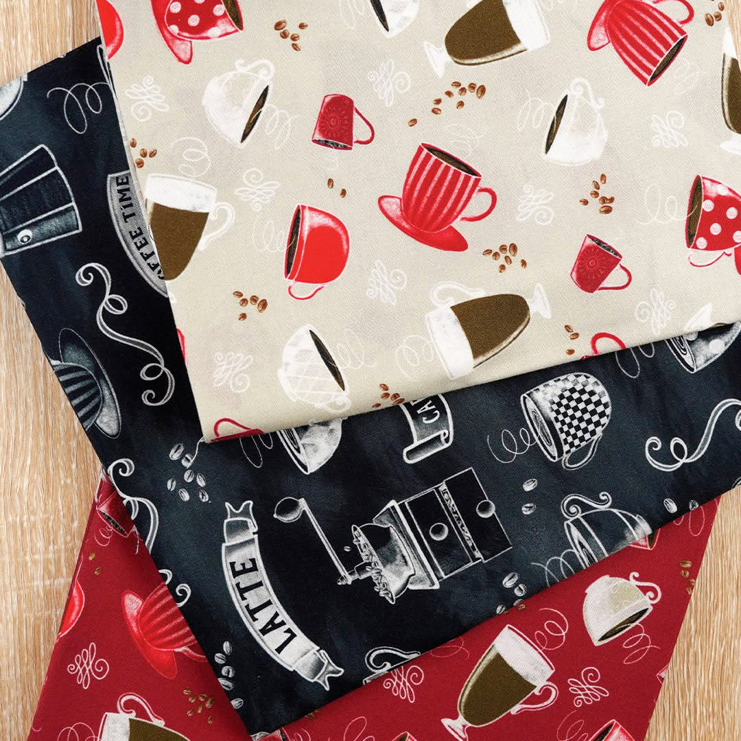 Perfect Brew Fabric Collection - Perfect Brew Panel Black - Image 11