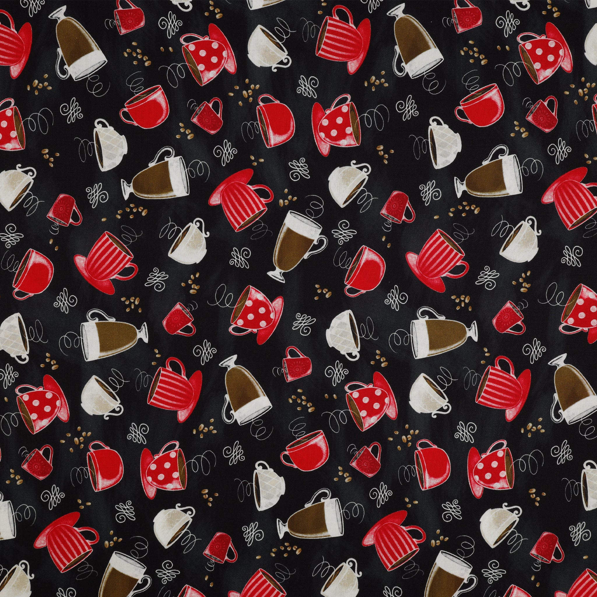 Perfect Brew Fabric Collection - Perfect Brew Cups Black