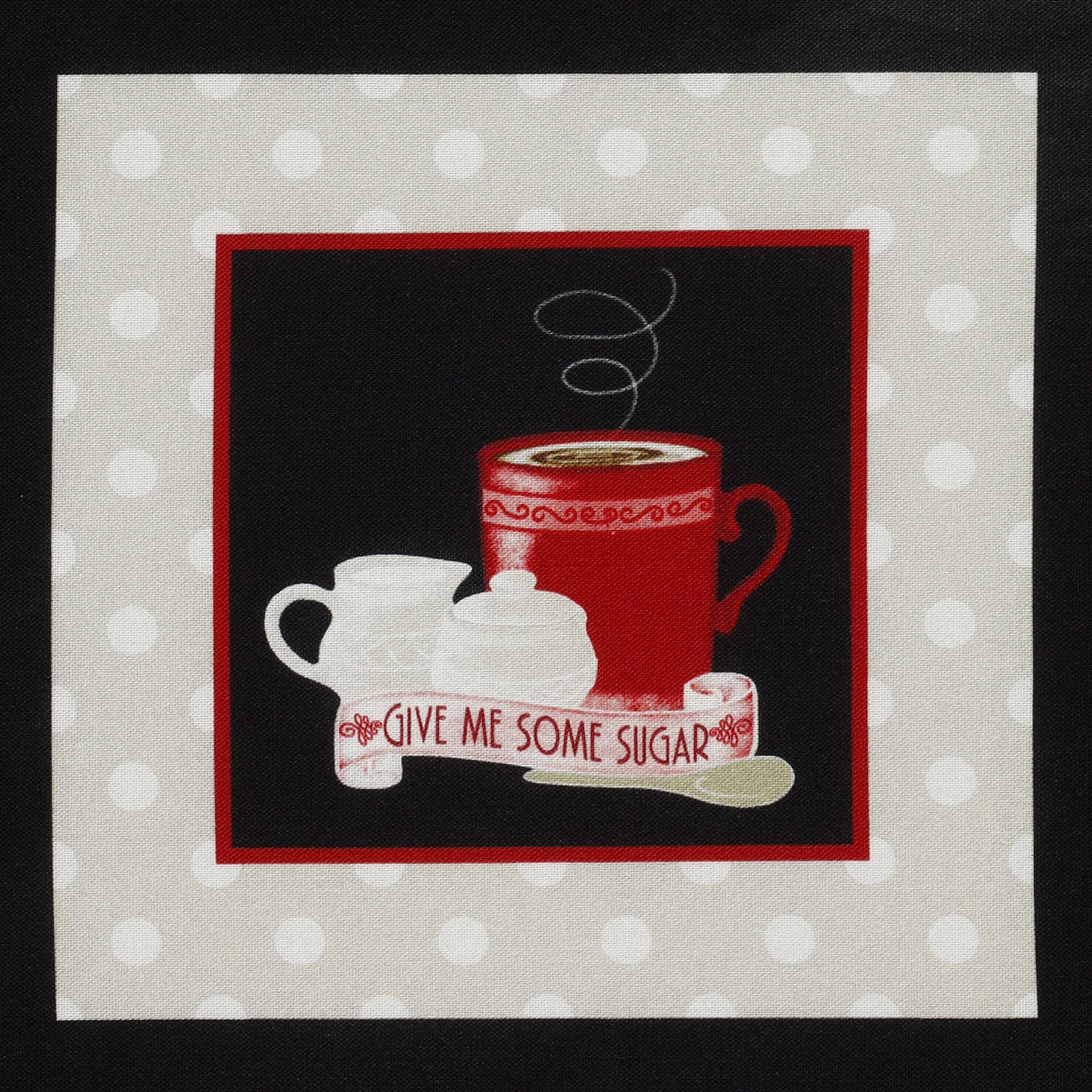 Perfect Brew Fabric Collection - Perfect Brew Panel Black - Image 6